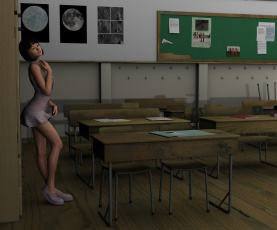 Картинка 3д+графика people+ люди улица девушка