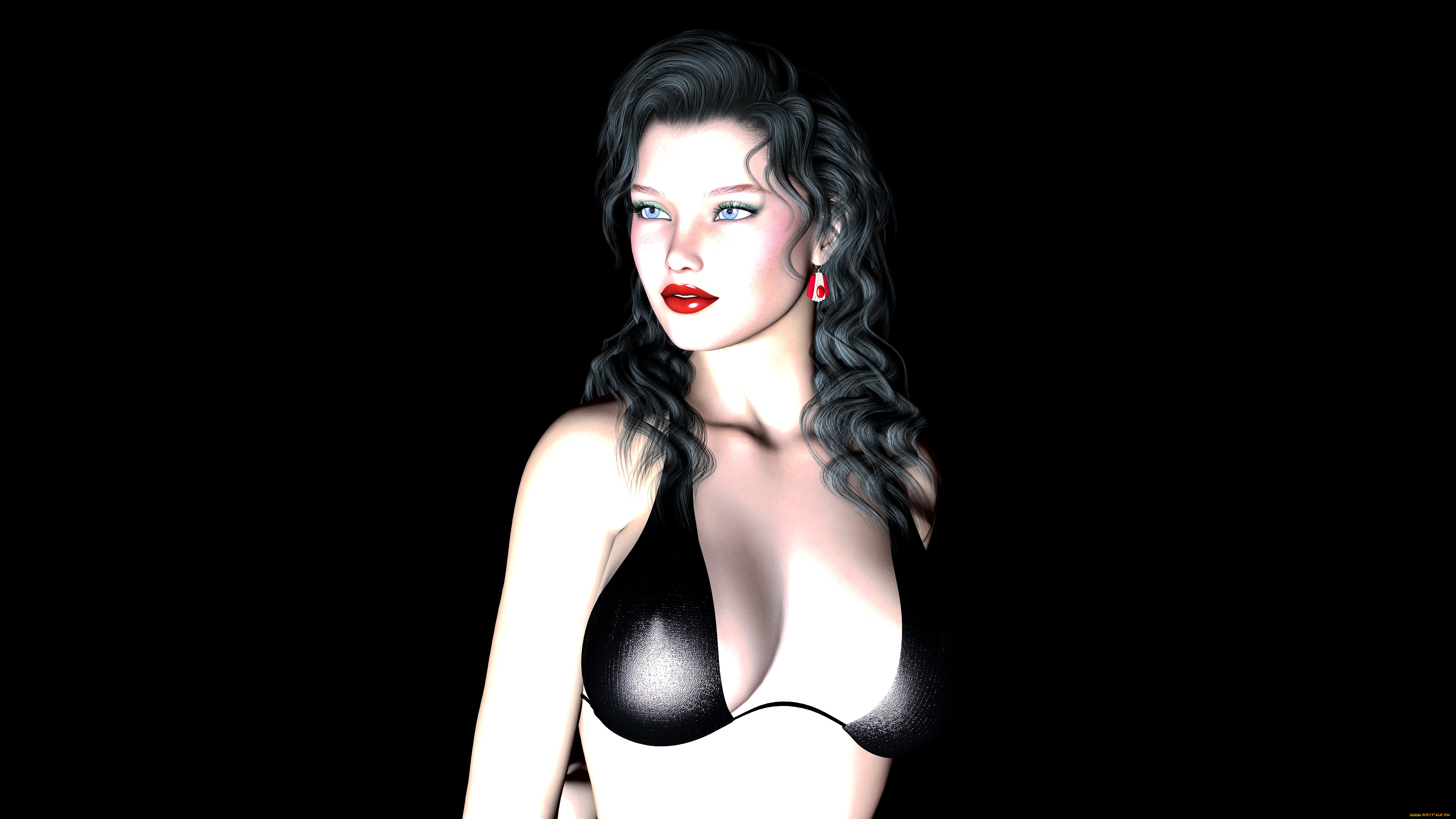 3д, графика, people, , люди, девушка, взгляд, фон