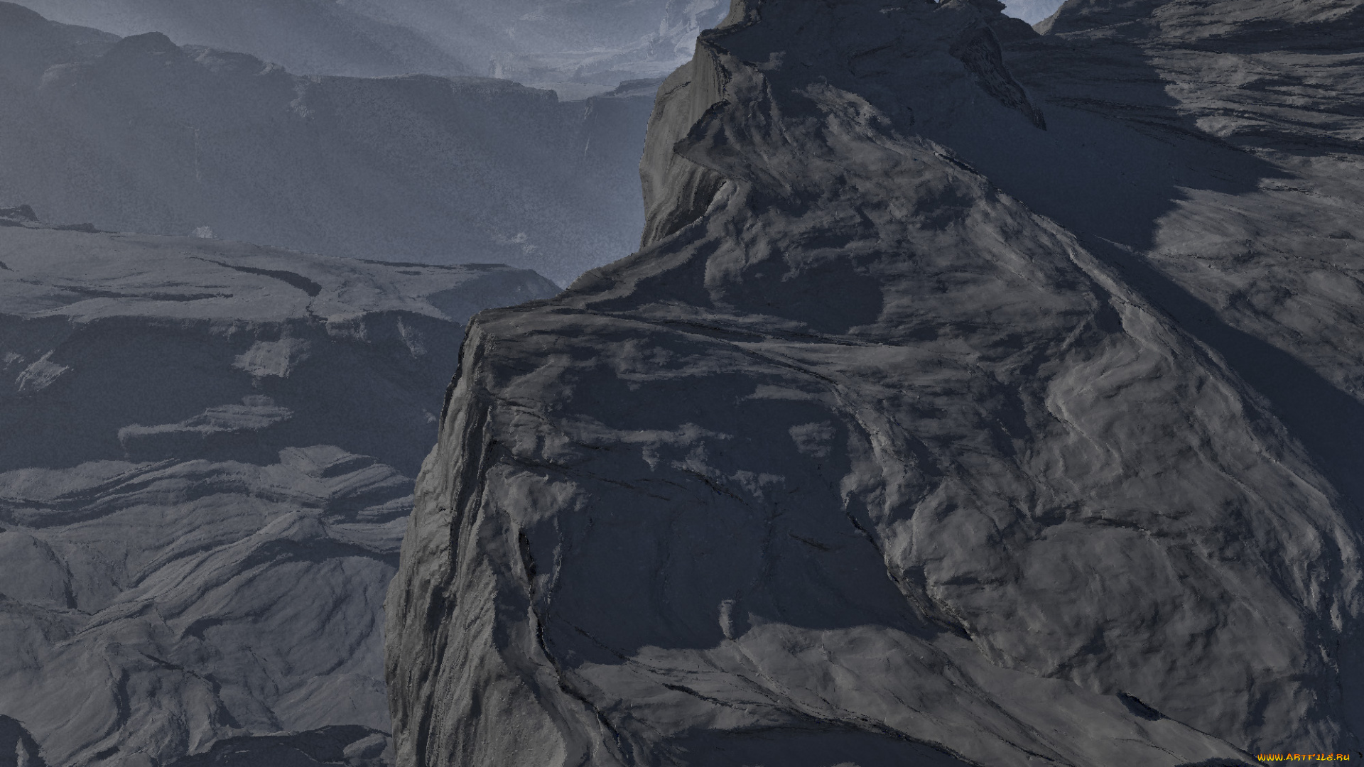 3д, графика, природа, , nature, горы