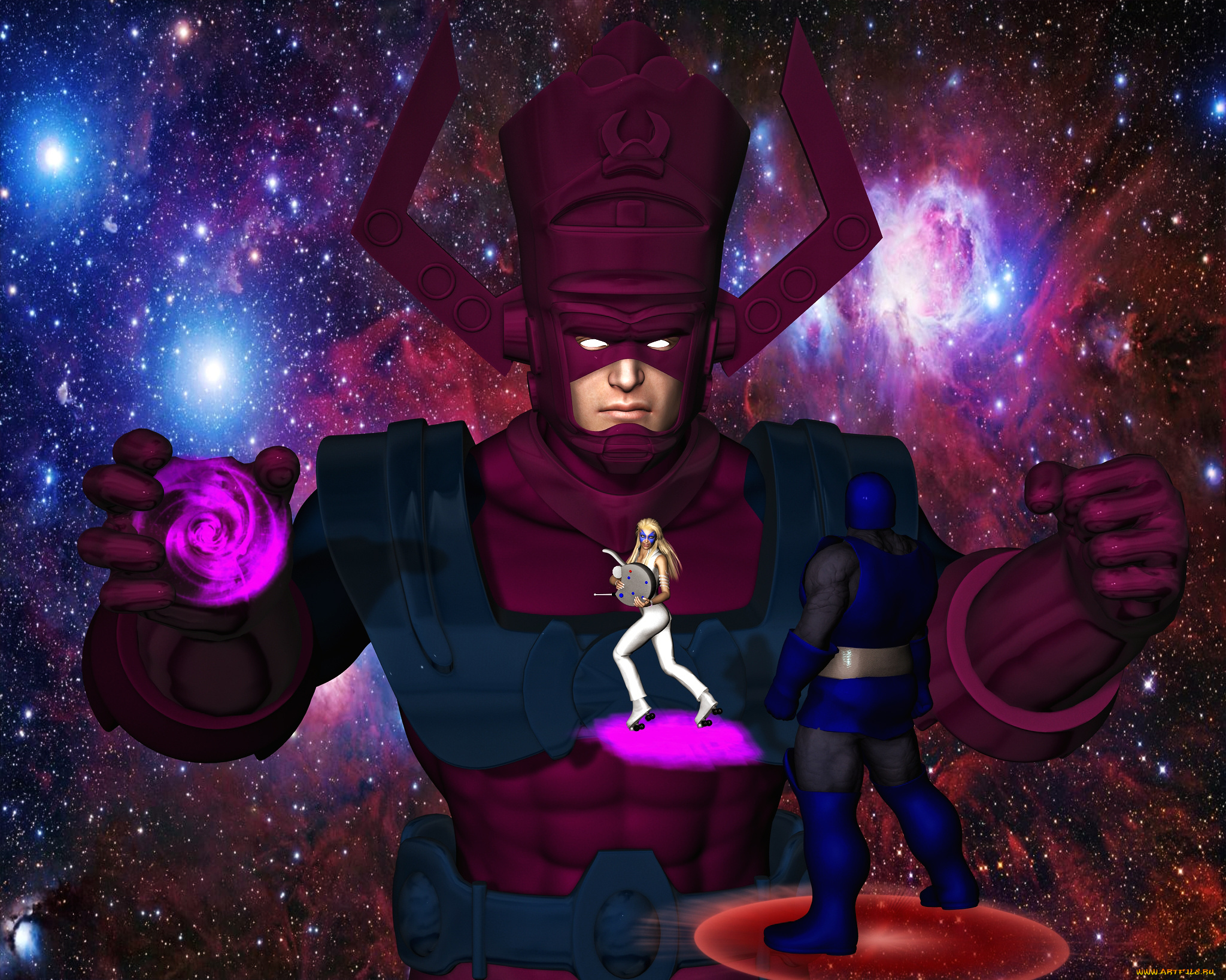 3д, графика, фантазия, , fantasy, фон, галактики, звезды, взгляд, девушка, вселенная, мужчины