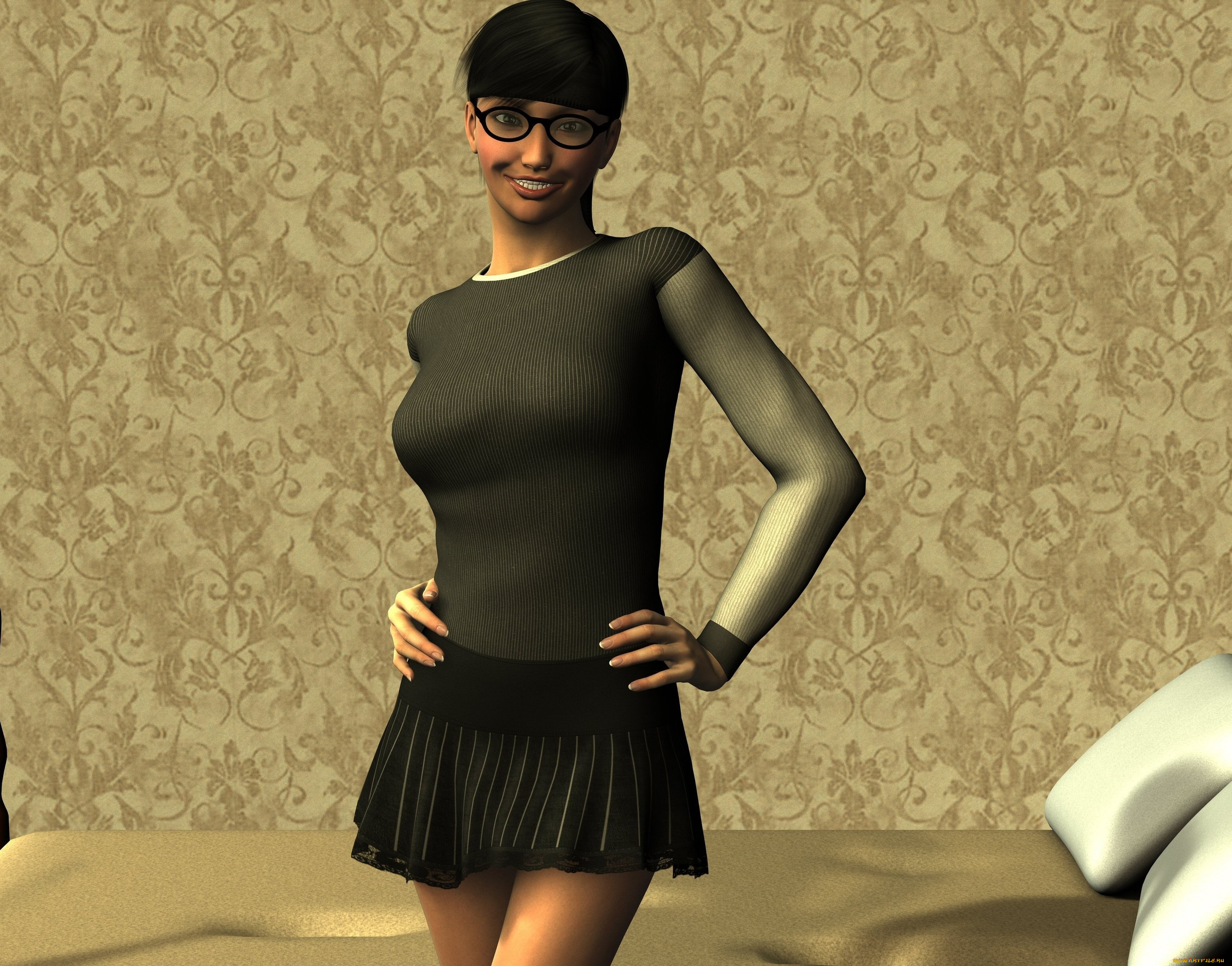 3д, графика, люди, , people, фон, взгляд, девушка