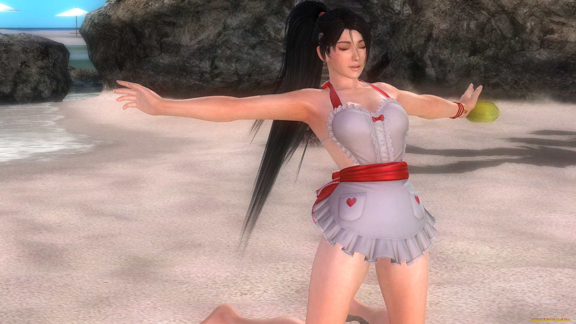 3д, графика, аниме, , anime, девушка, взгляд, фон