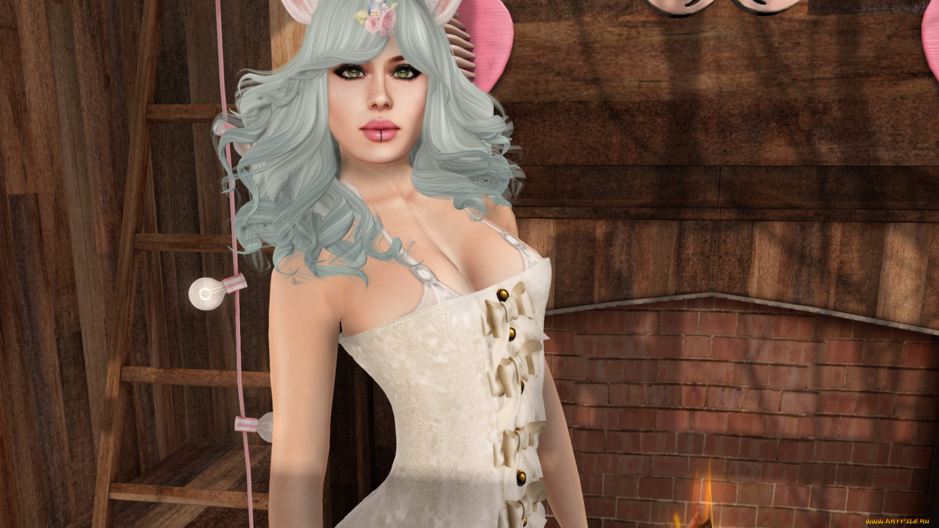 3д, графика, люди, , people, девушка, фон, взгляд