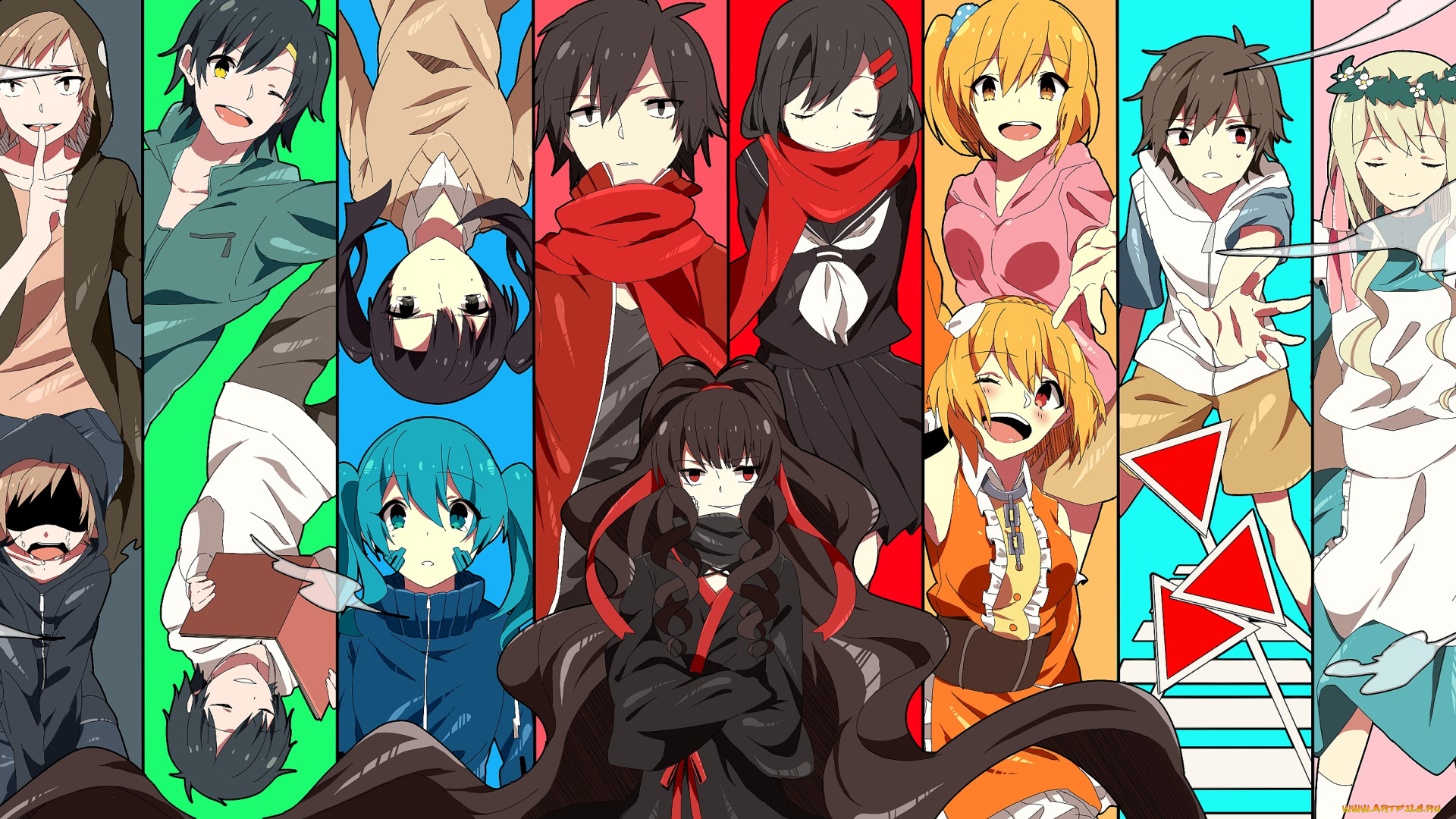 аниме, kagerou, project, mekakucity, actors