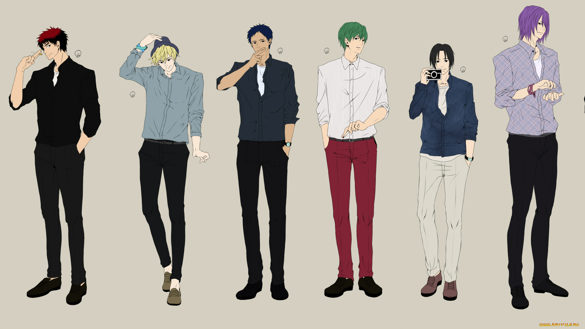 аниме, kuroko, no, baske, парни