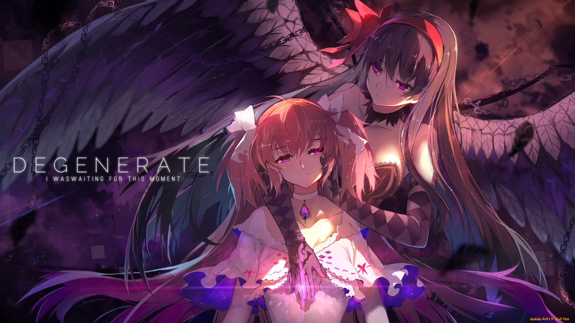 аниме, mahou, shoujo, madoka, magika, ангелы