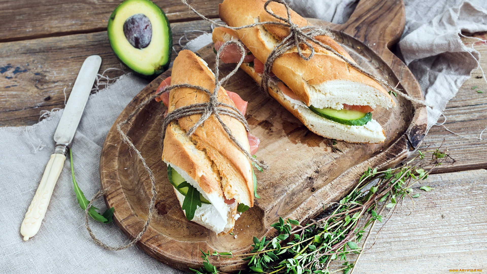 еда, бутерброды, , гамбургеры, , канапе, авокадо, зелень