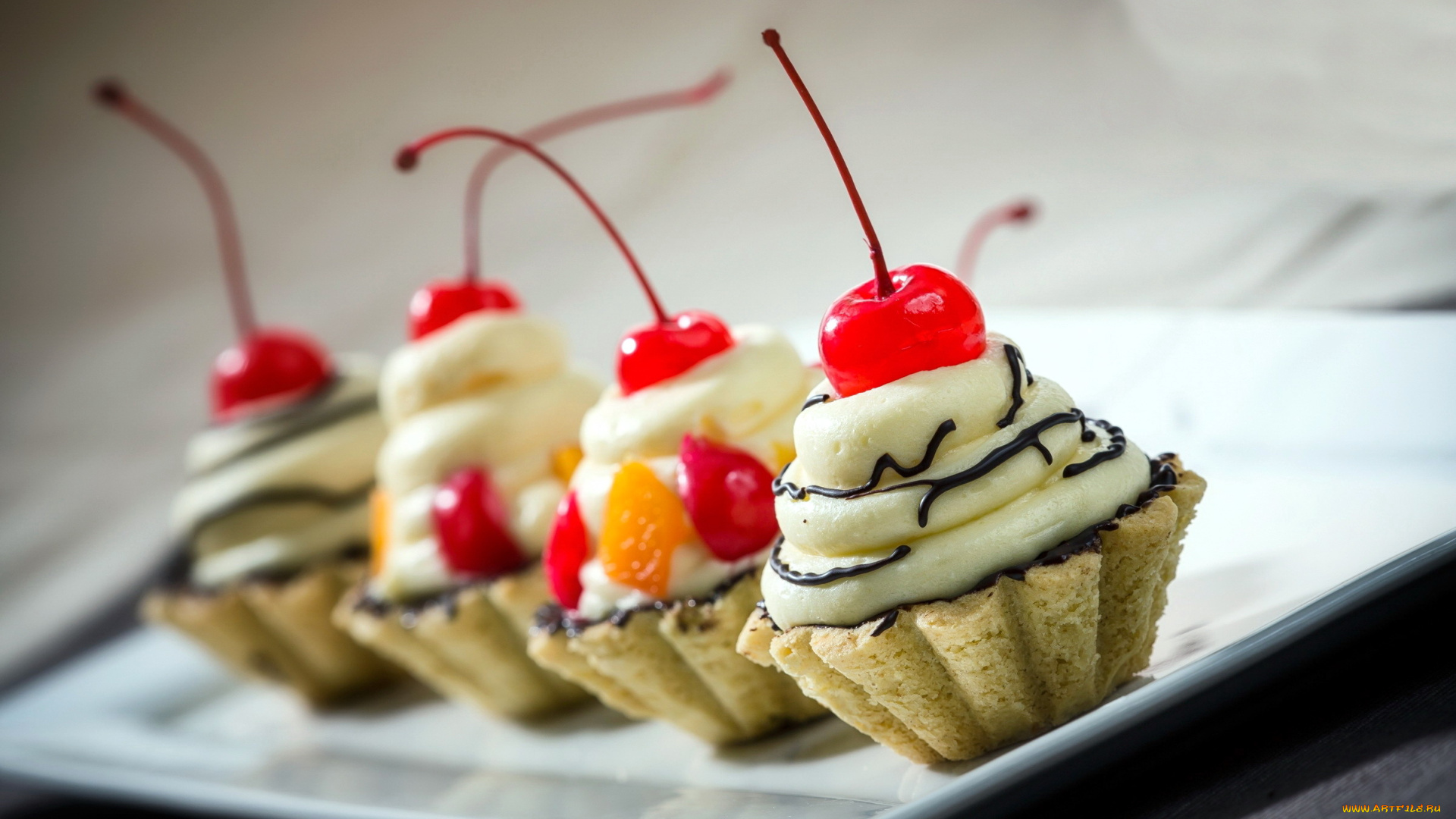 еда, пирожные, , кексы, , печенье, вишенка, кексы, капкейки