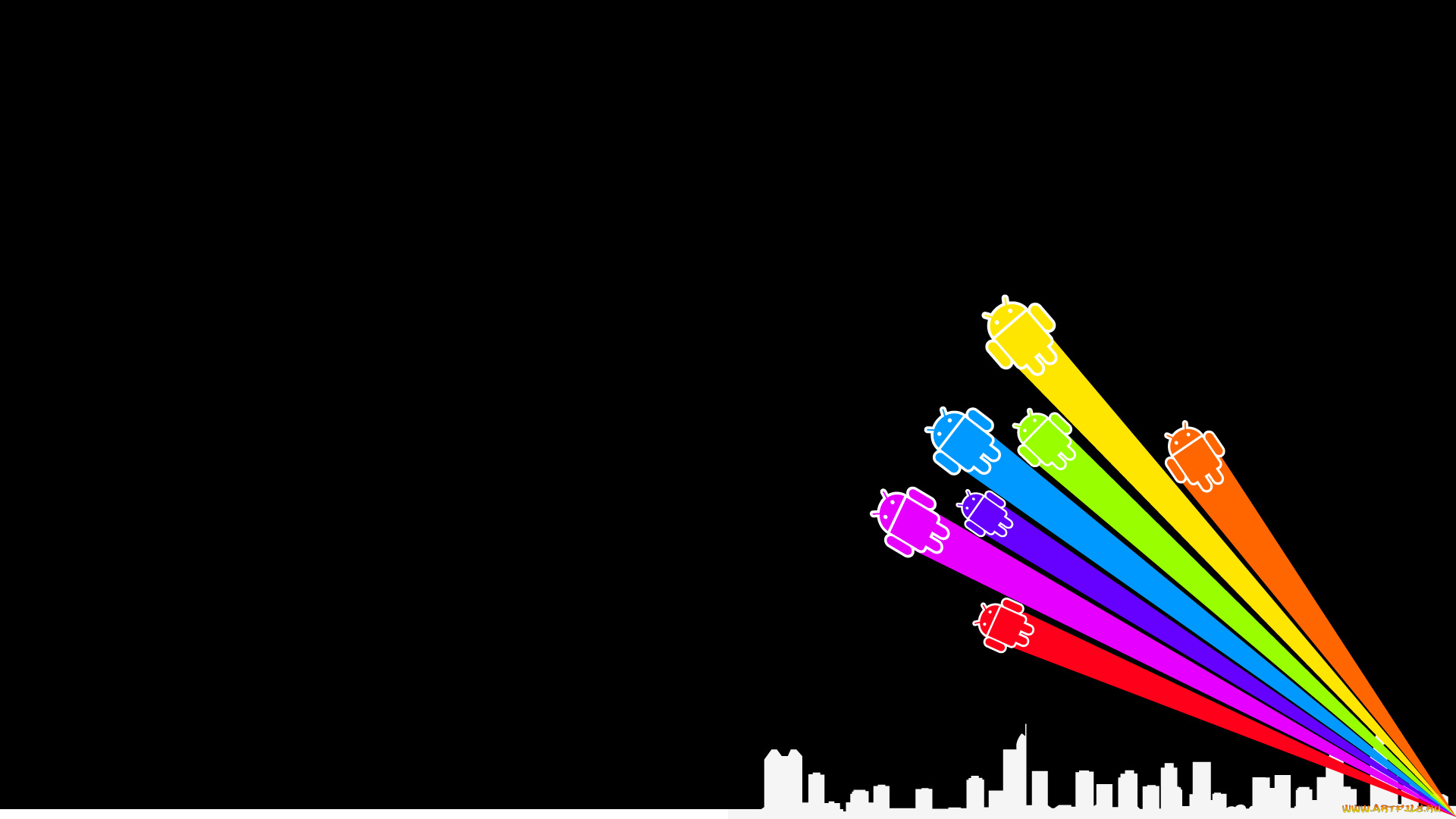 компьютеры, android, логотип, фон