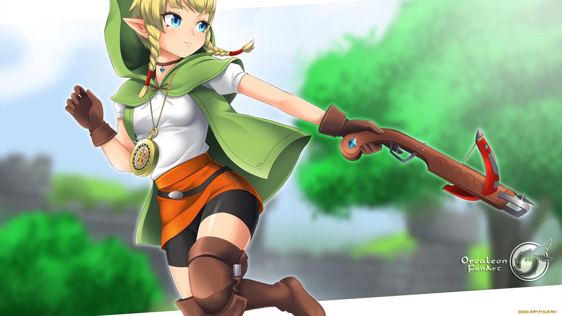 the, legend, of, zelda, видео, игры, оружие, фон, взгляд, девушка