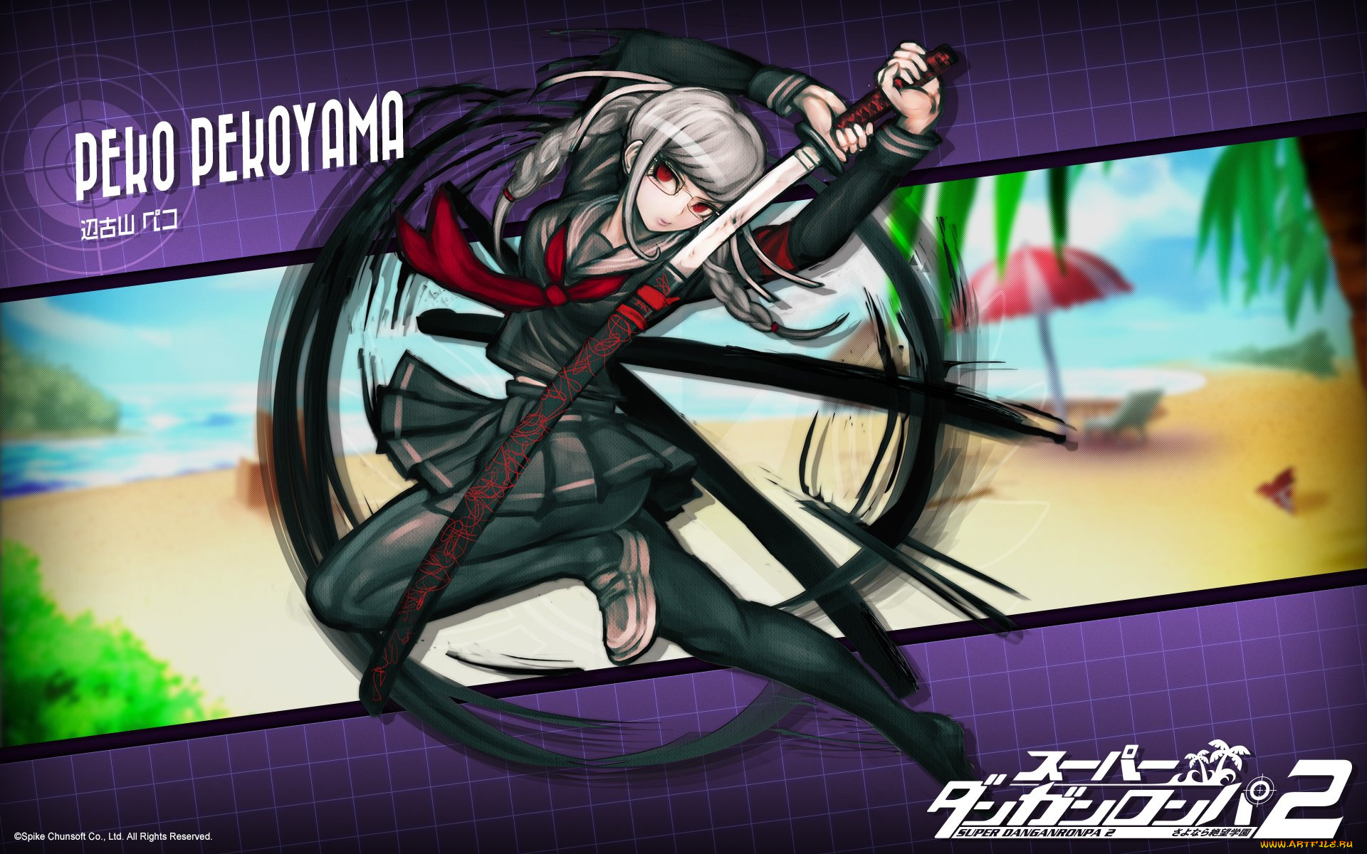 аниме, danganronpa, девушка, меч