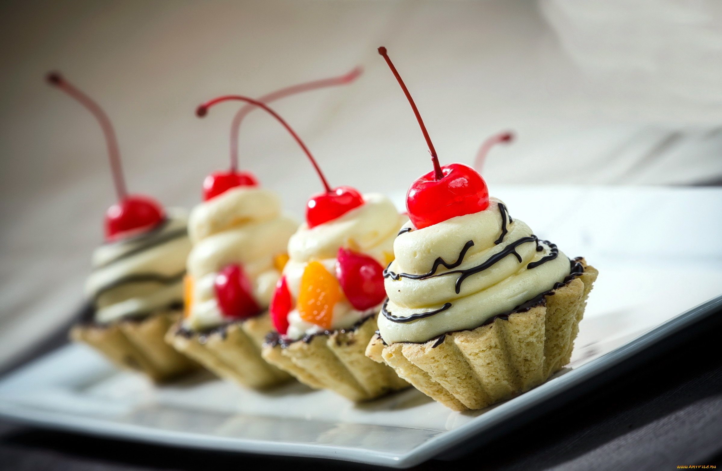 еда, пирожные, , кексы, , печенье, вишенка, кексы, капкейки