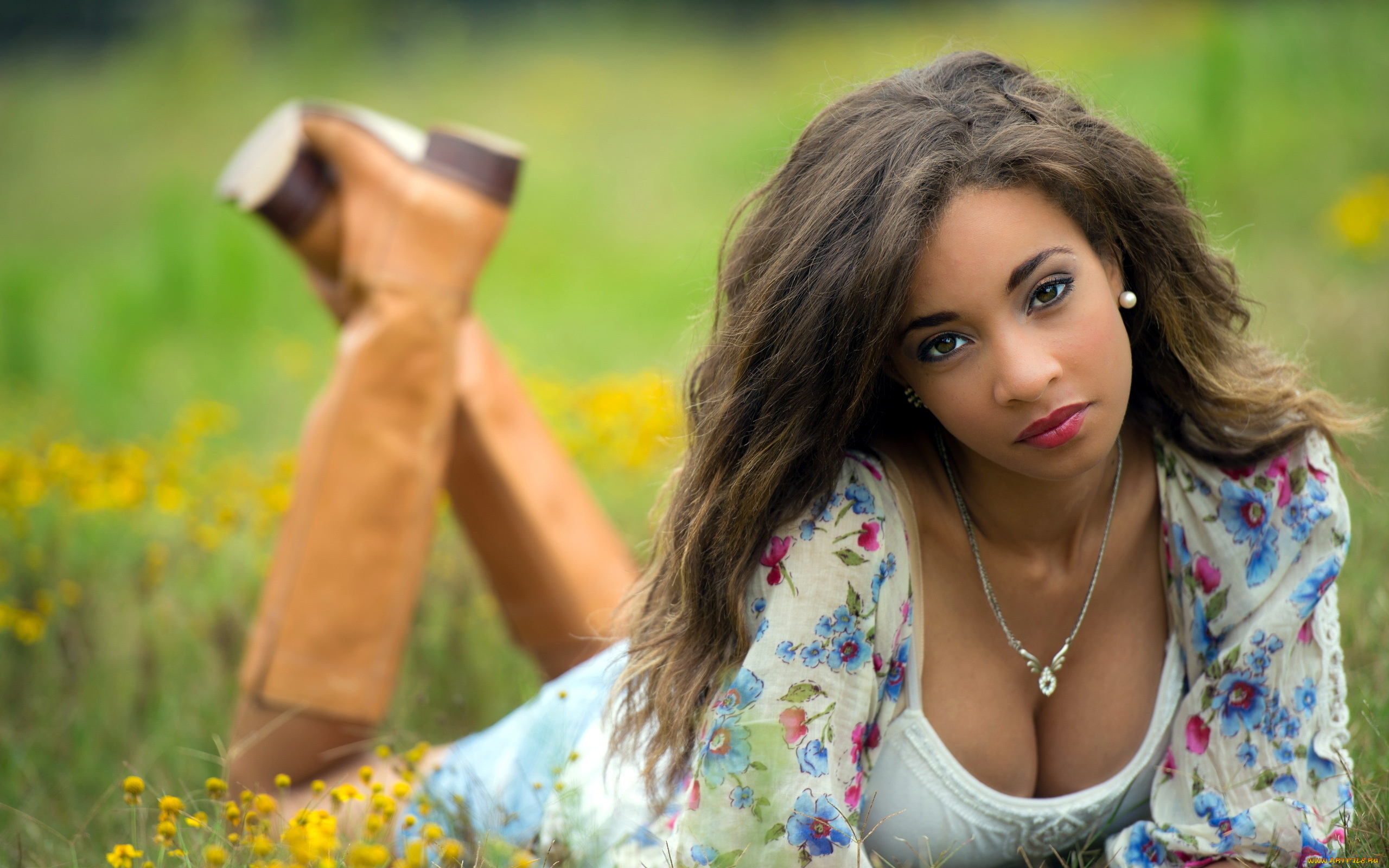 девушки, -unsort, , брюнетки, , шатенки, цветы, сапоги