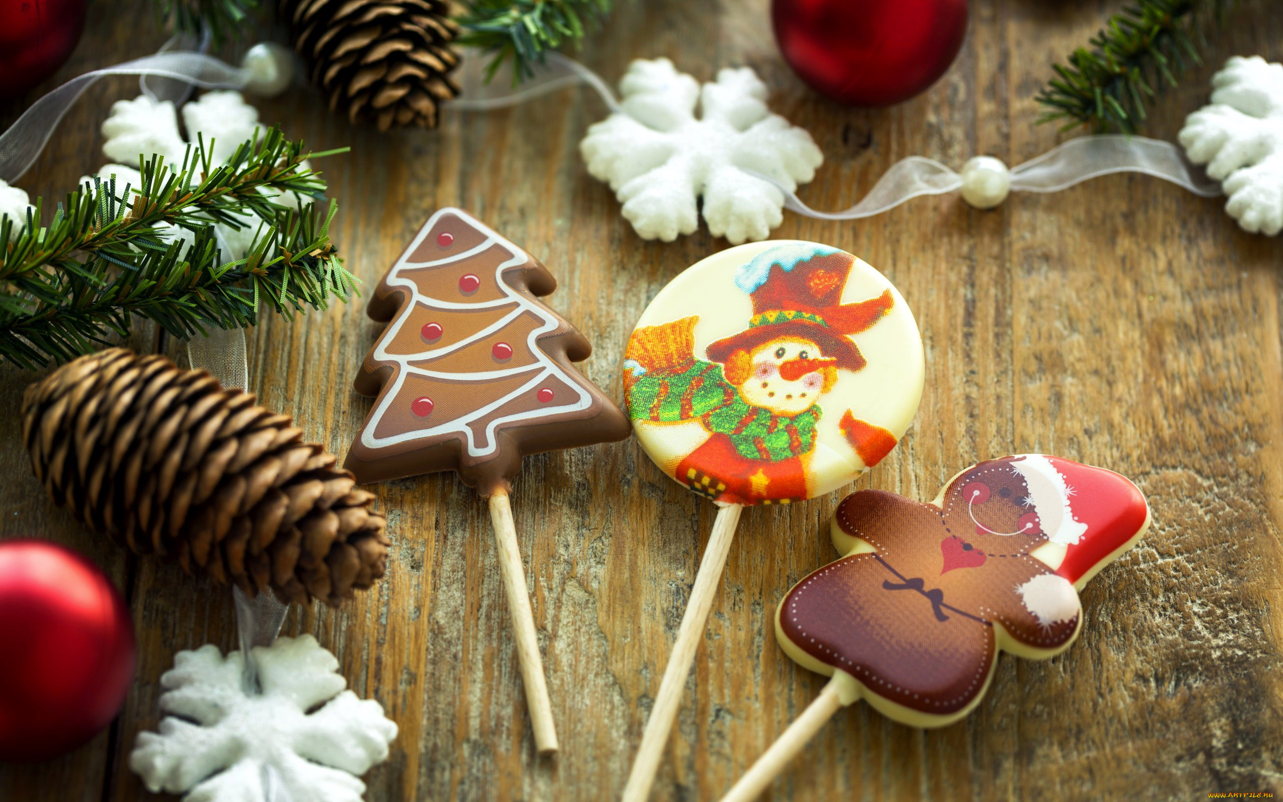 праздничные, угощения, леденцы, шишки