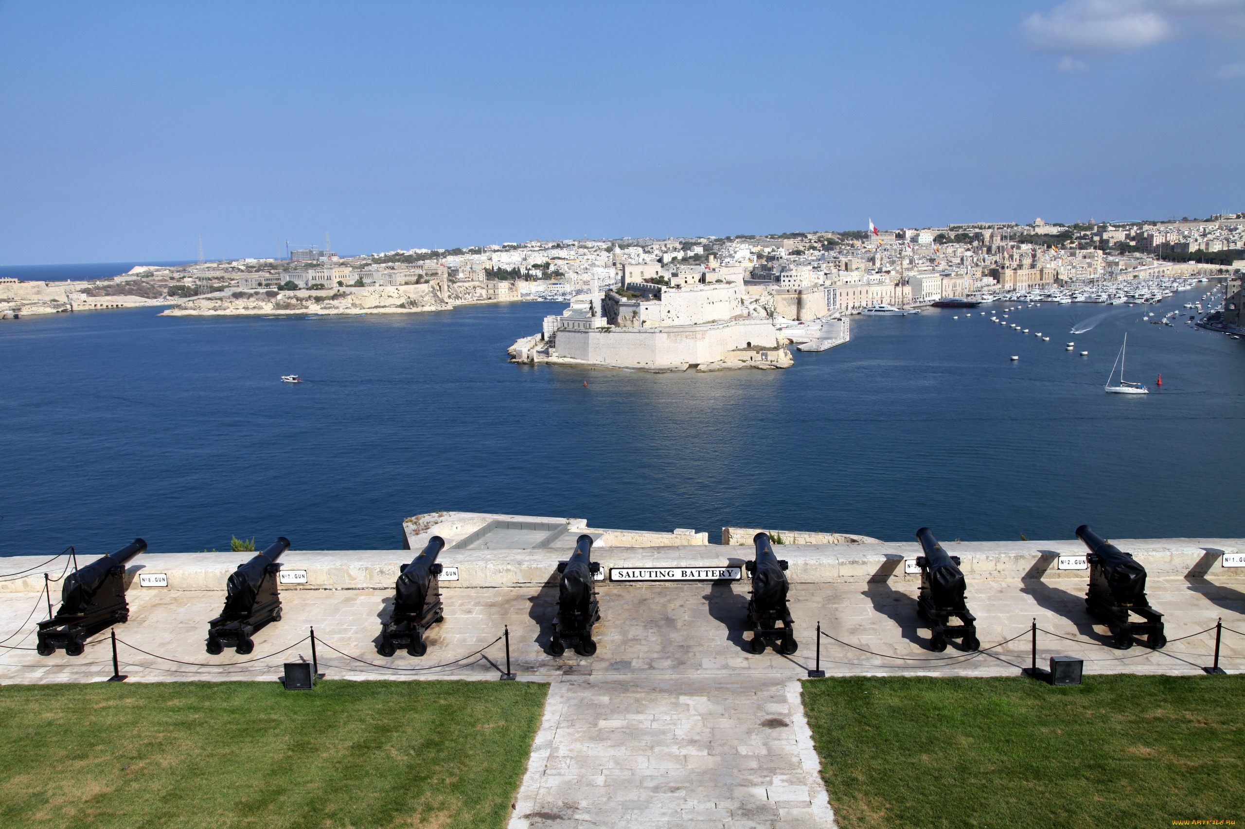 города, валетта, , мальта, пушки