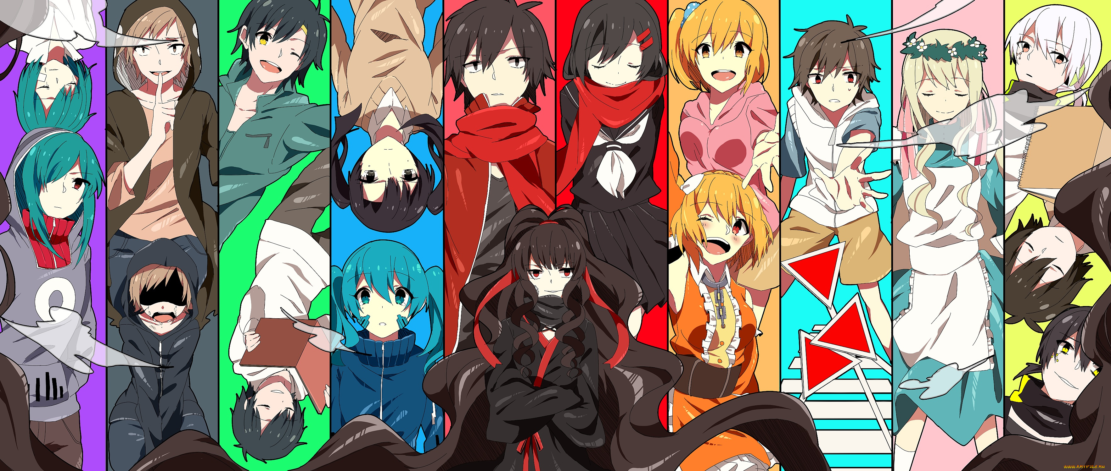 аниме, kagerou, project, mekakucity, actors