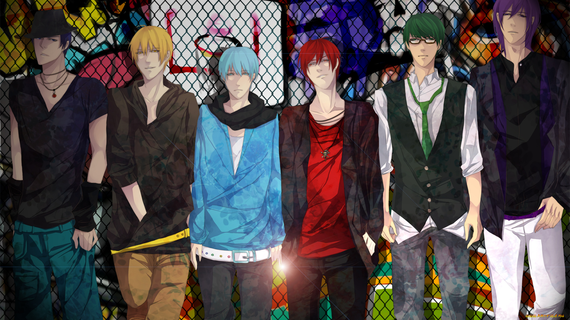 аниме, kuroko, no, baske, парни