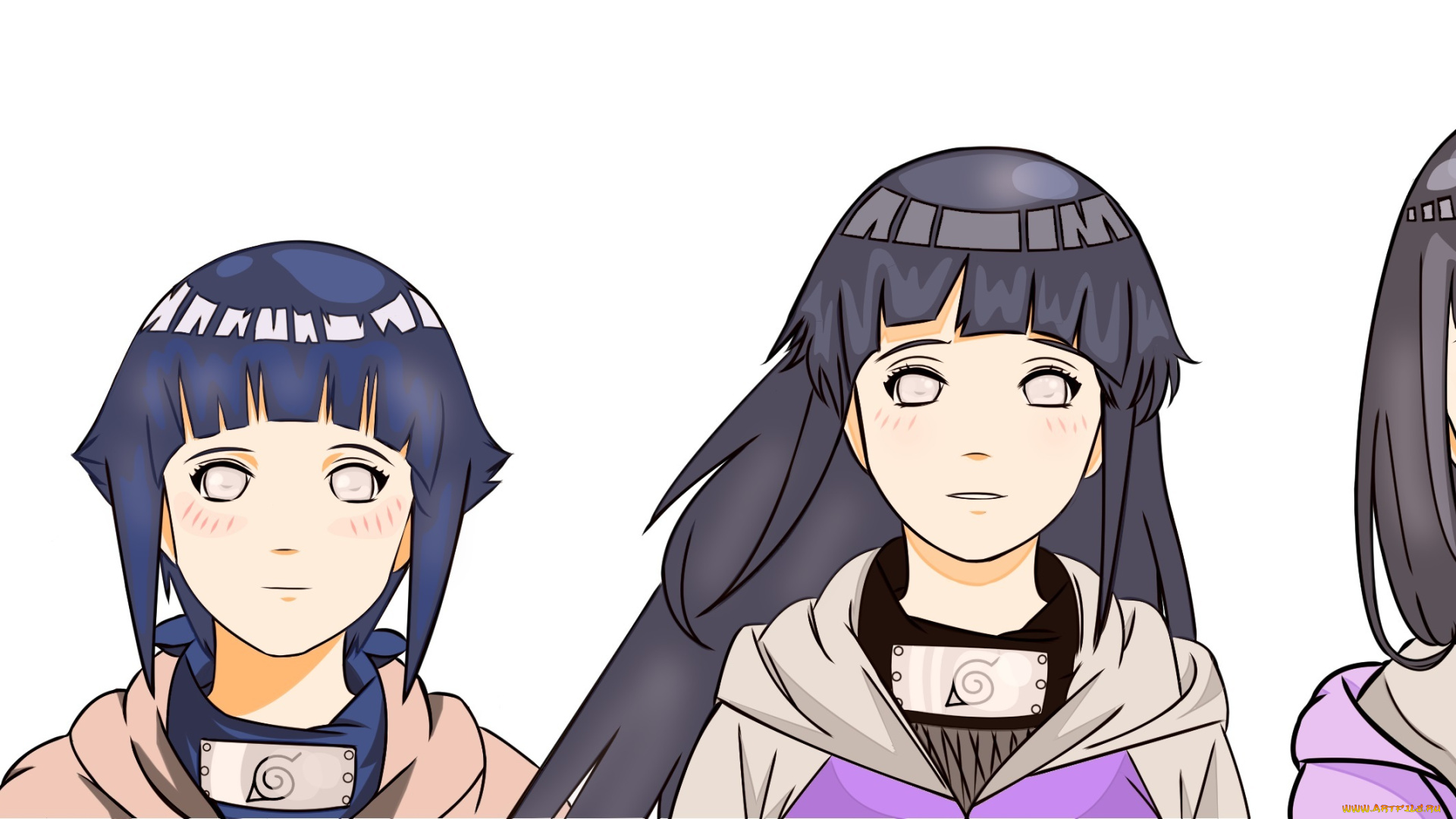 аниме, naruto, anime, hyuga, girl, byakugan, hinata