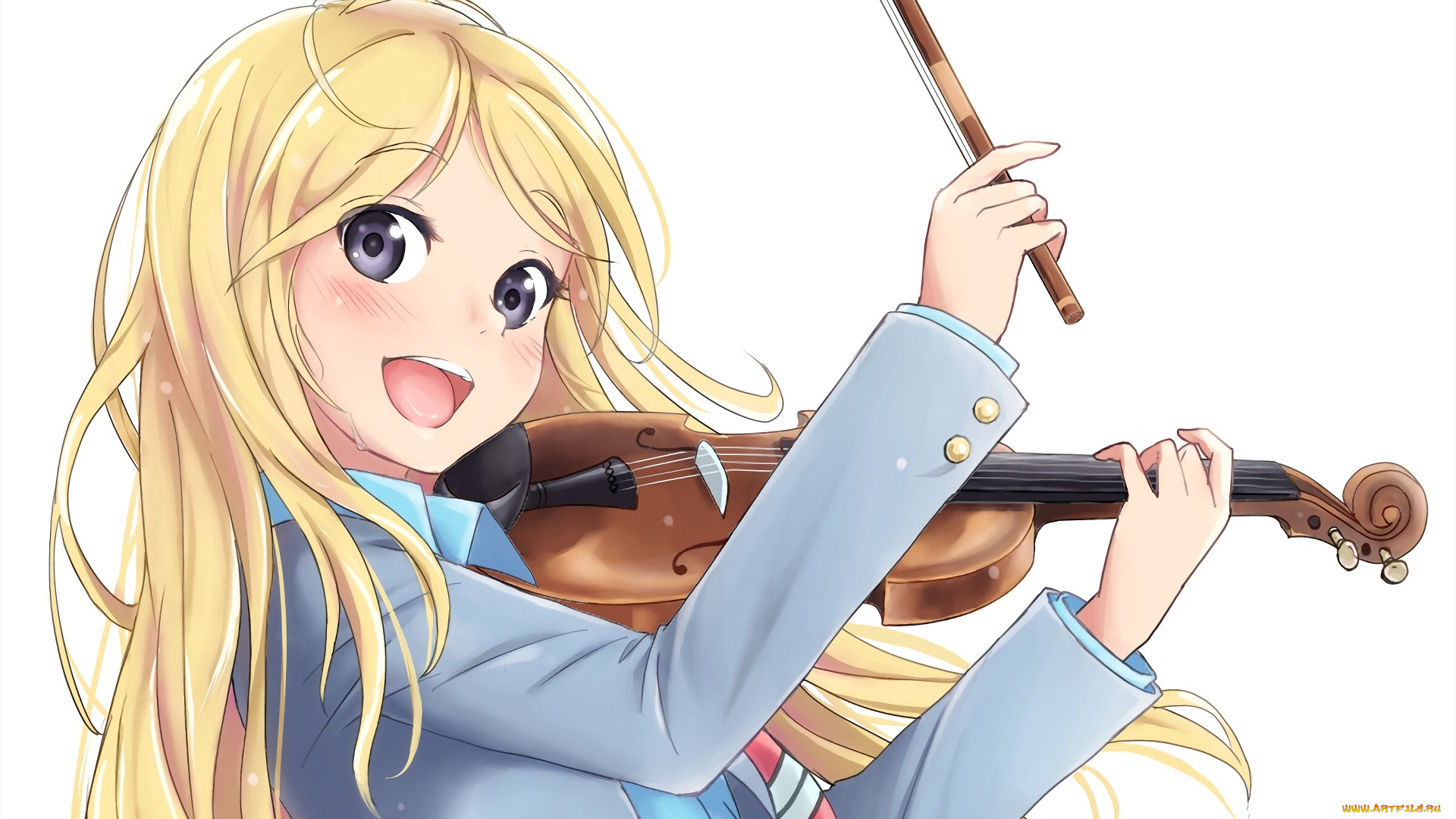 аниме, shigatsu, wa, kimi, no, uso, фон, взгляд, девушка