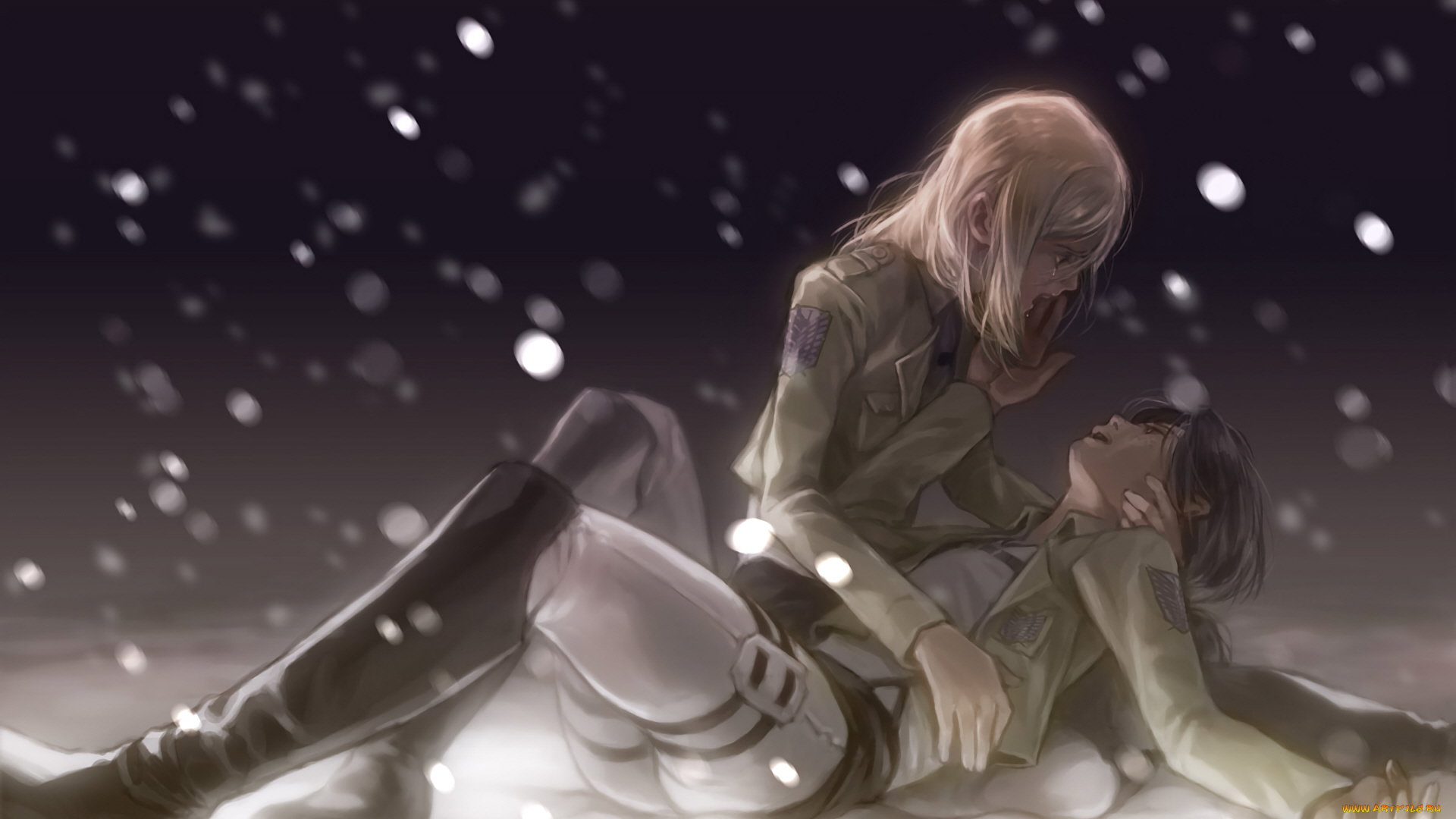 аниме, shingeki, no, kyojin, атака, титанов