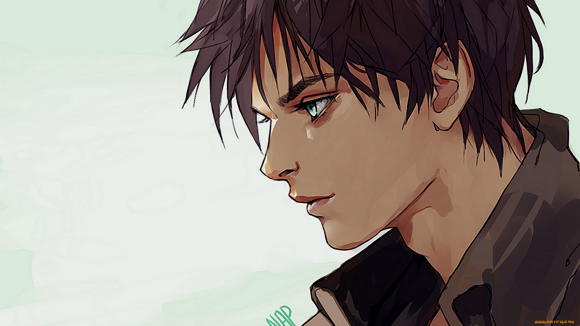 аниме, shingeki, no, kyojin, эрен