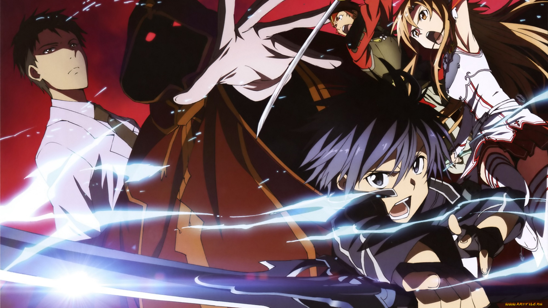 аниме, sword, art, online, мастера, меча, онлайн