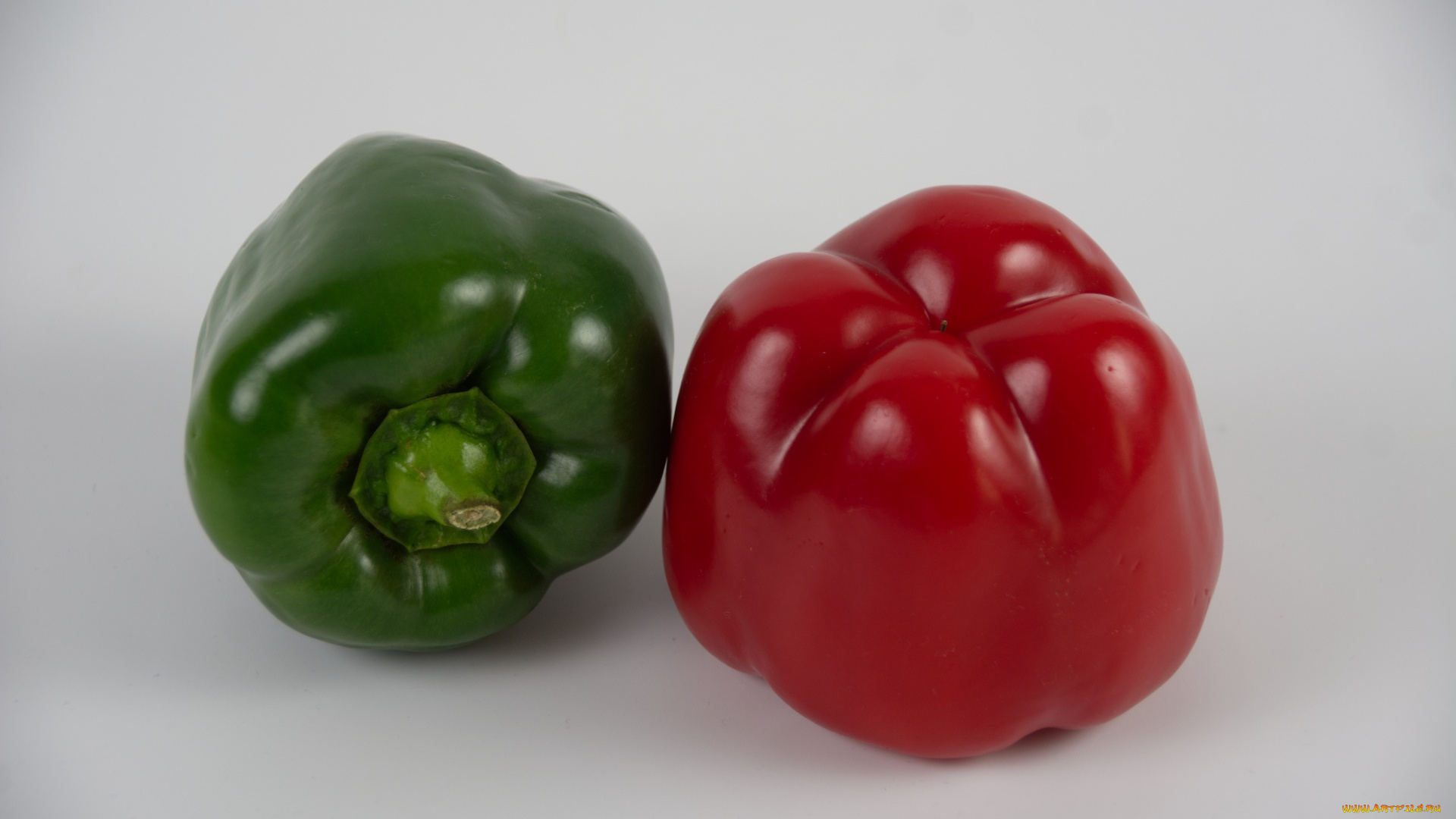 еда, перец, красный, зеленый