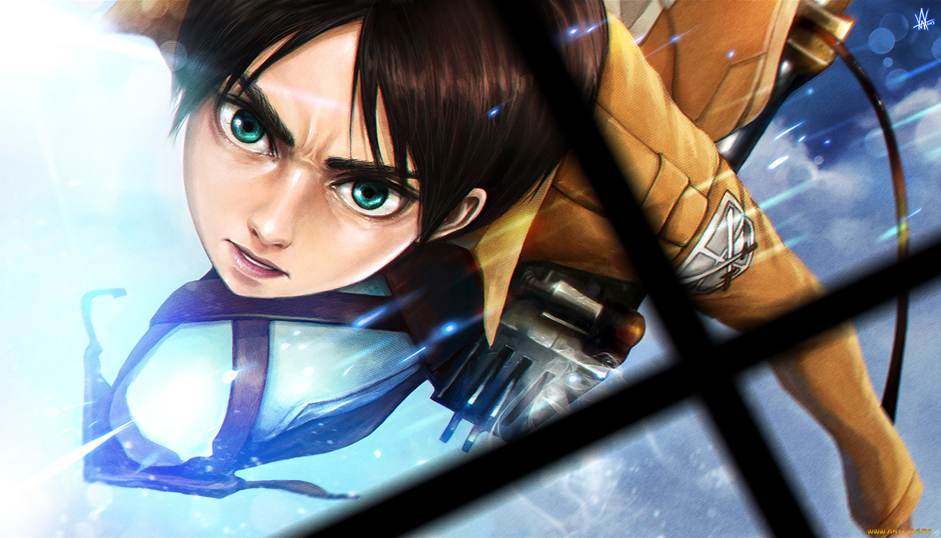 аниме, shingeki, no, kyojin, атака, титанов