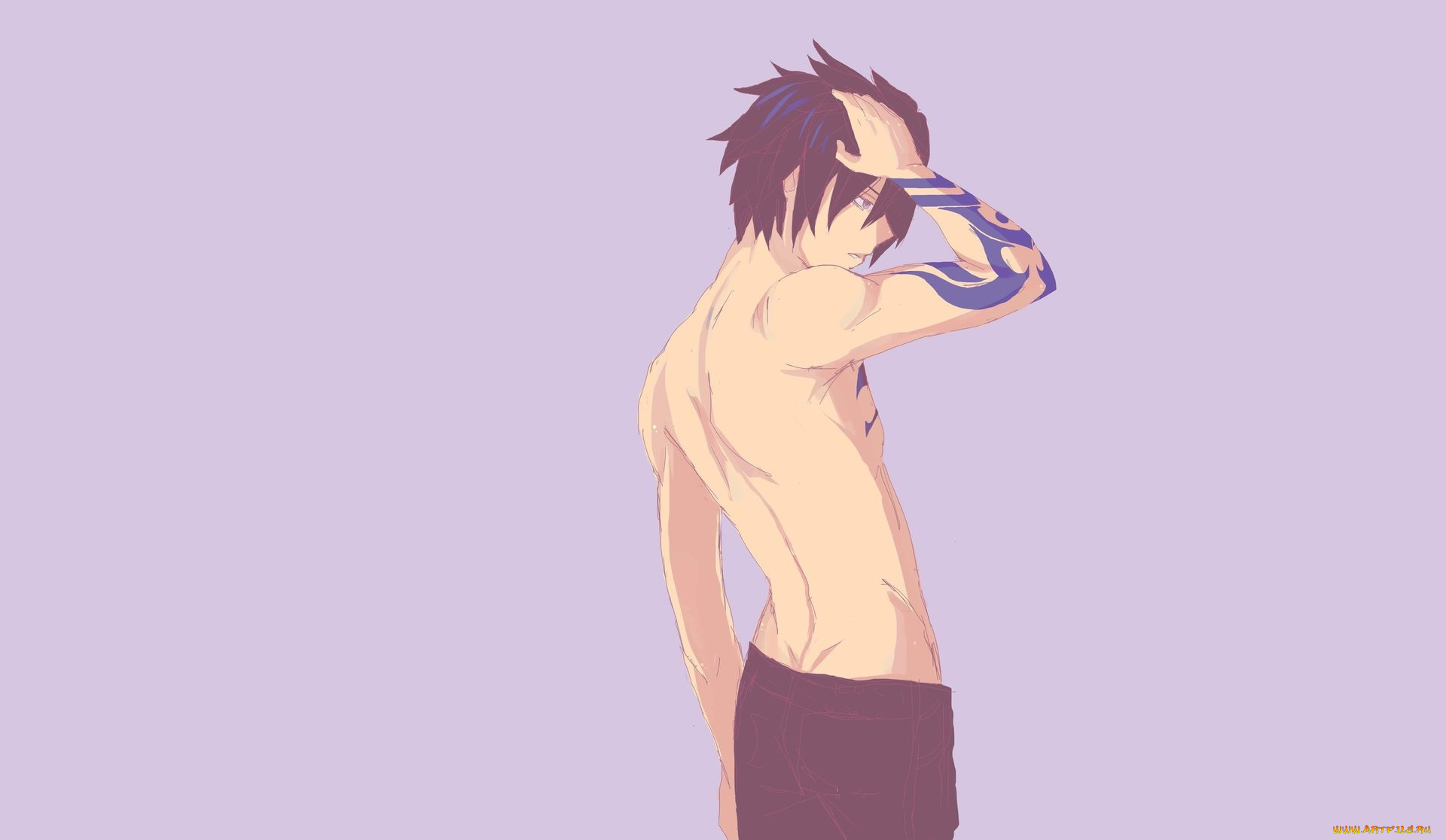 аниме, fairy, tail, грей