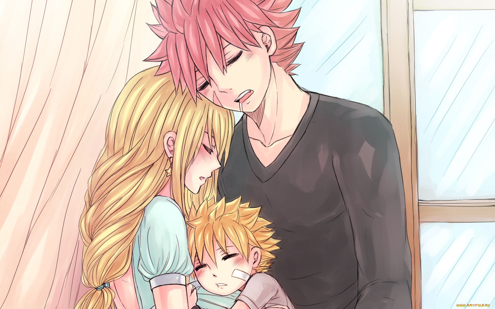 аниме, fairy, tail, семья