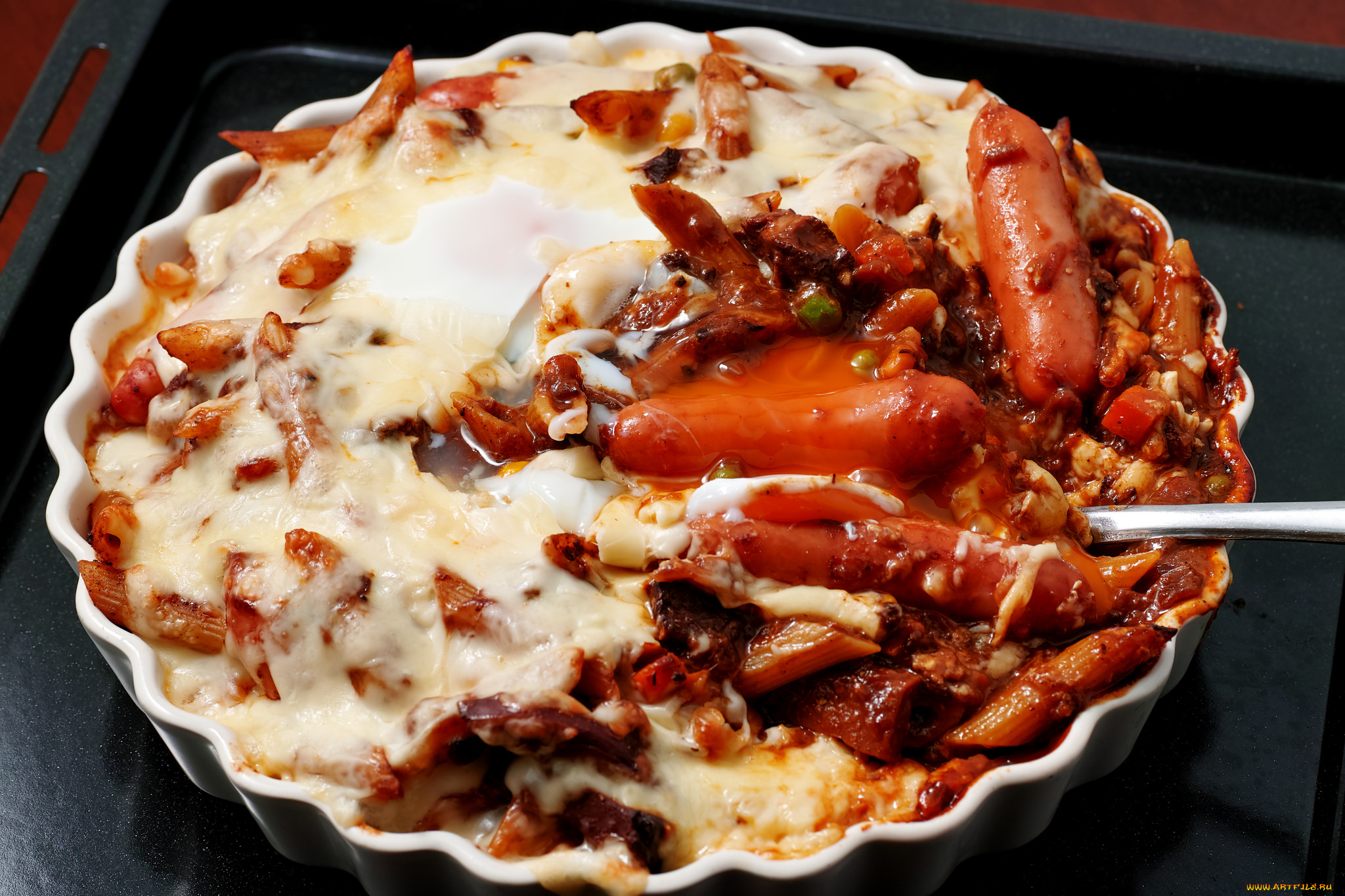 еда, вторые, блюда, соус, колбаски