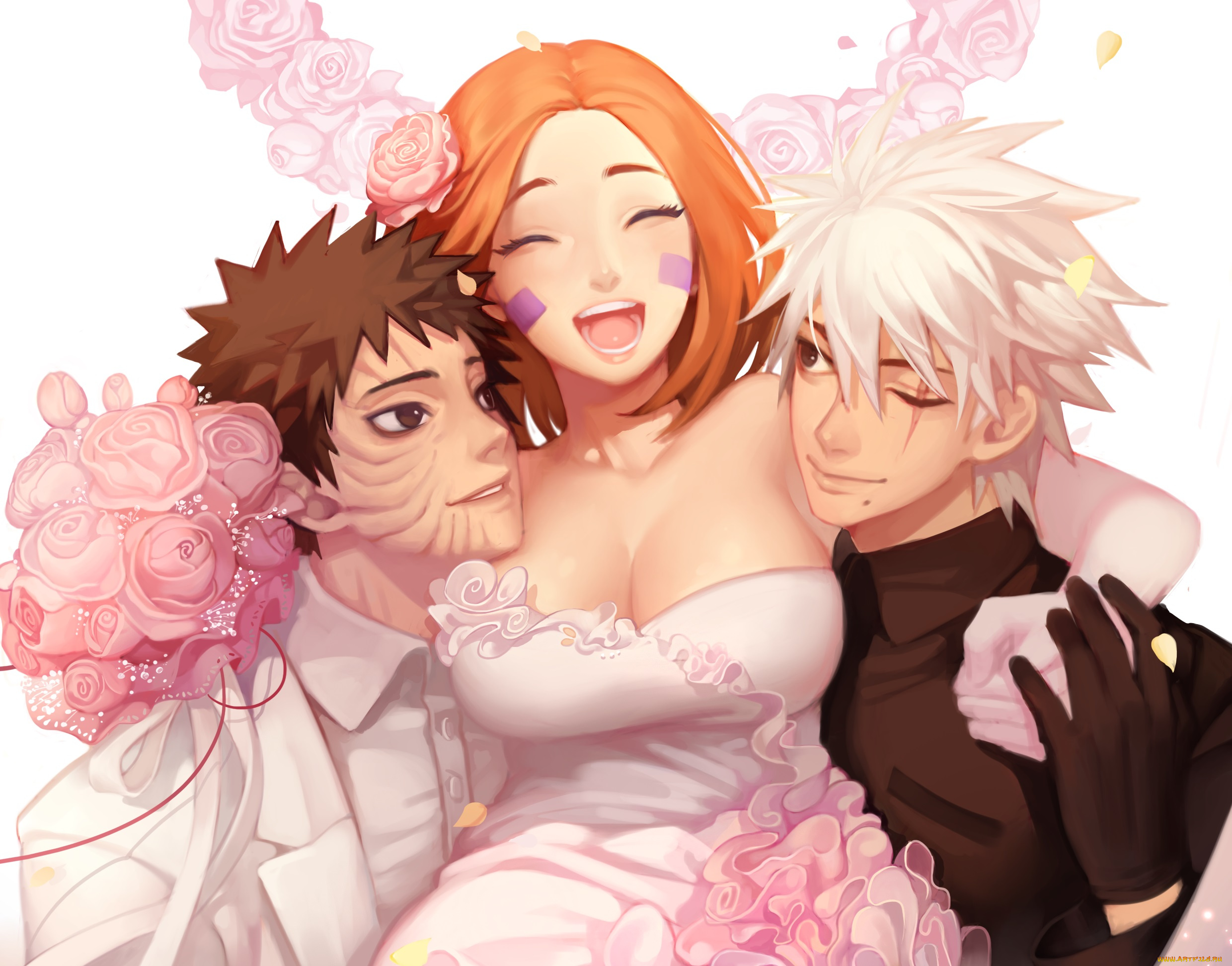 аниме, naruto, какаши, обито, рин