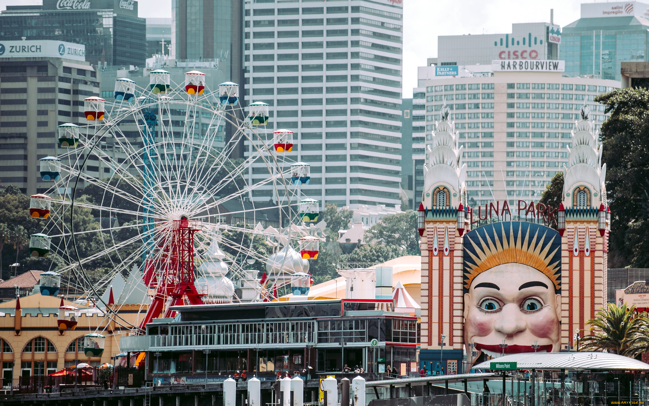 города, сидней, , австралия, луна-парк