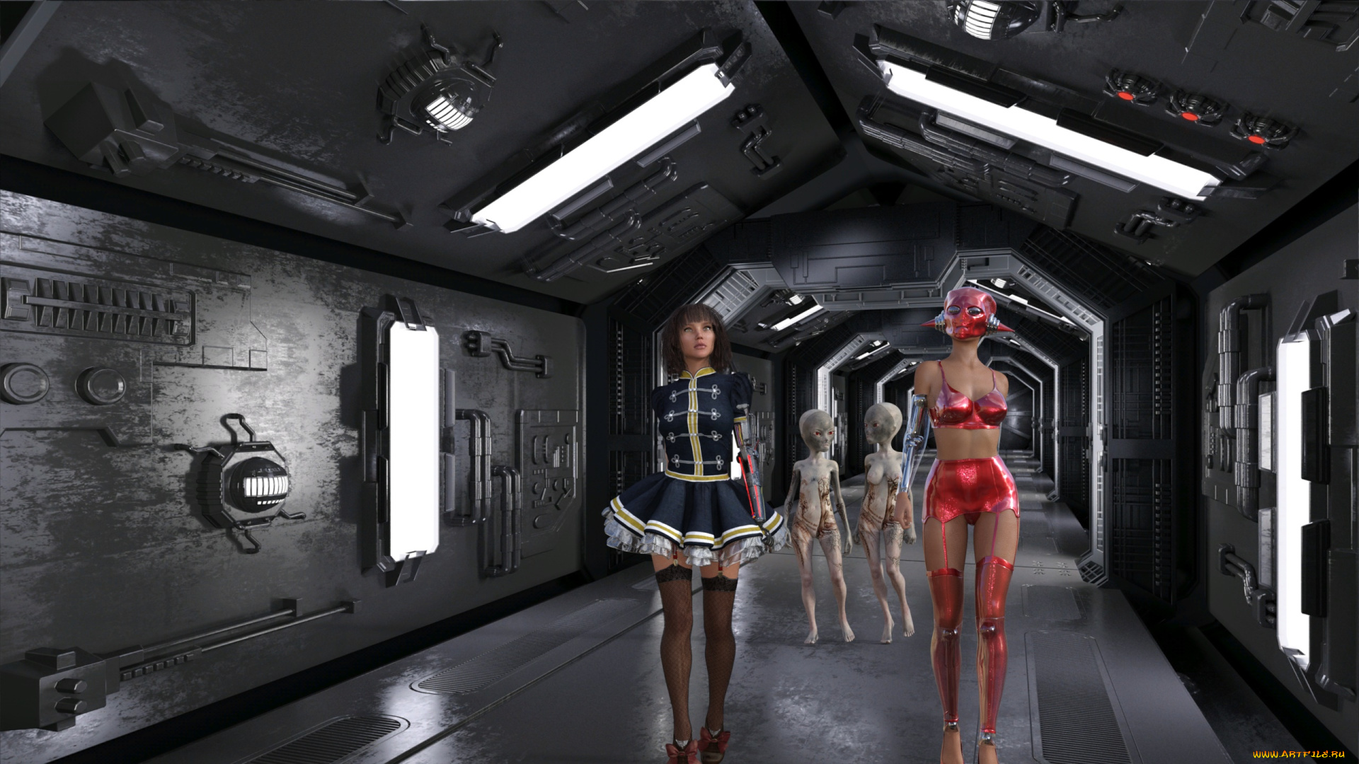 3д, графика, люди, , people, девушка, взгляд, фон