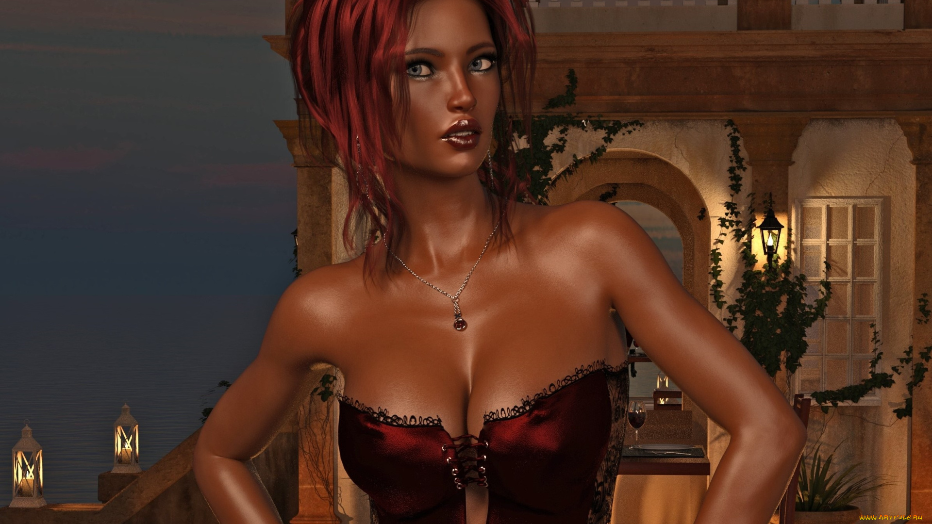 3д, графика, люди, , people, девушка, взгляд, фон