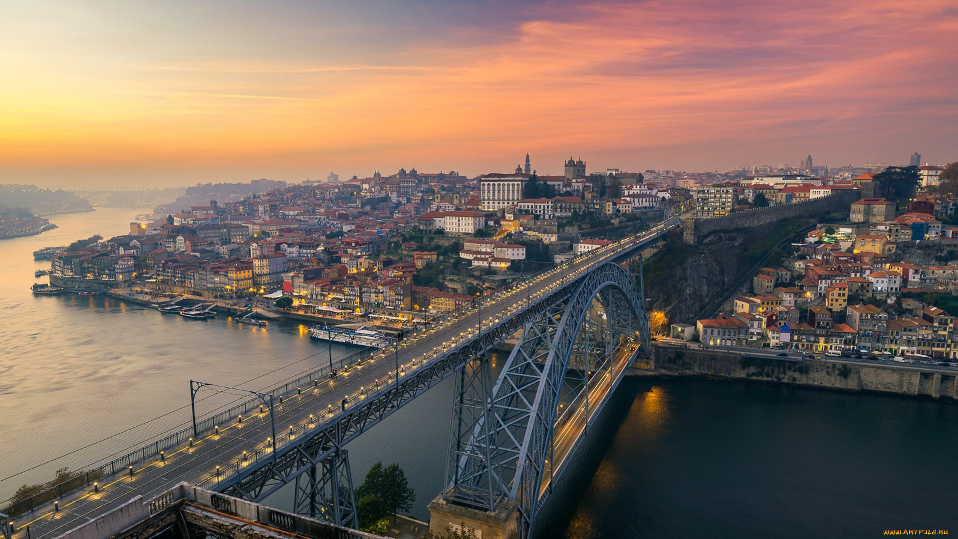 dom, luis, bridge, города, порту, , португалия, простор