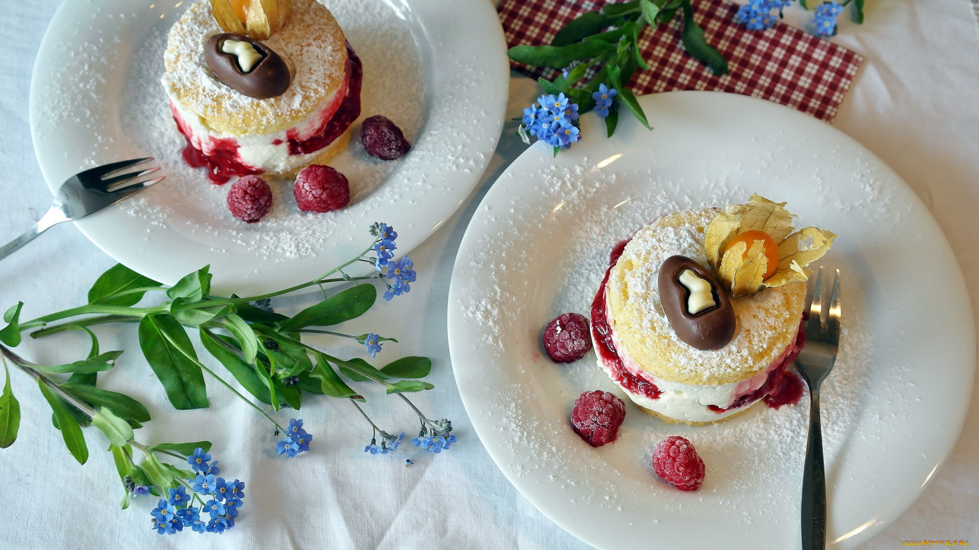 еда, пирожные, , кексы, , печенье, незабудки, малина