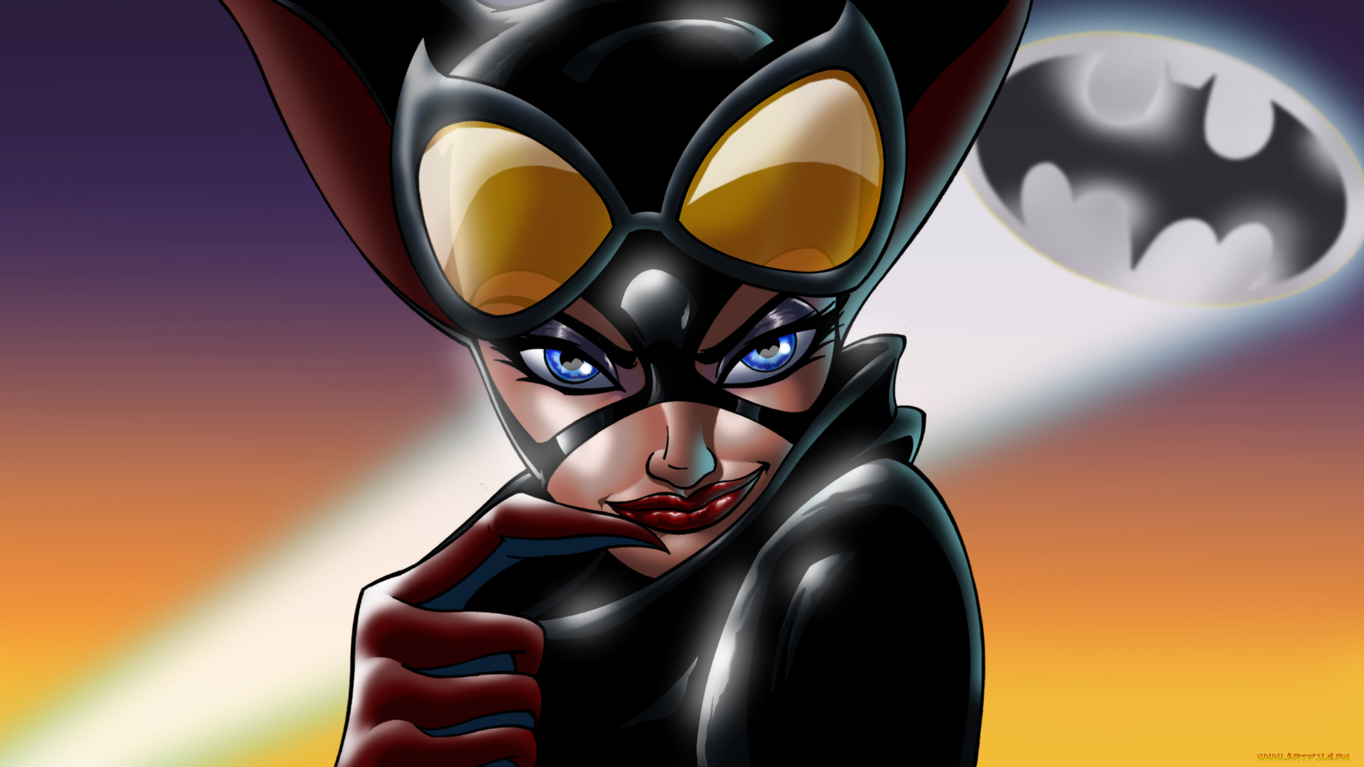 рисованное, комиксы, девушка, фон, взгляд, униформа