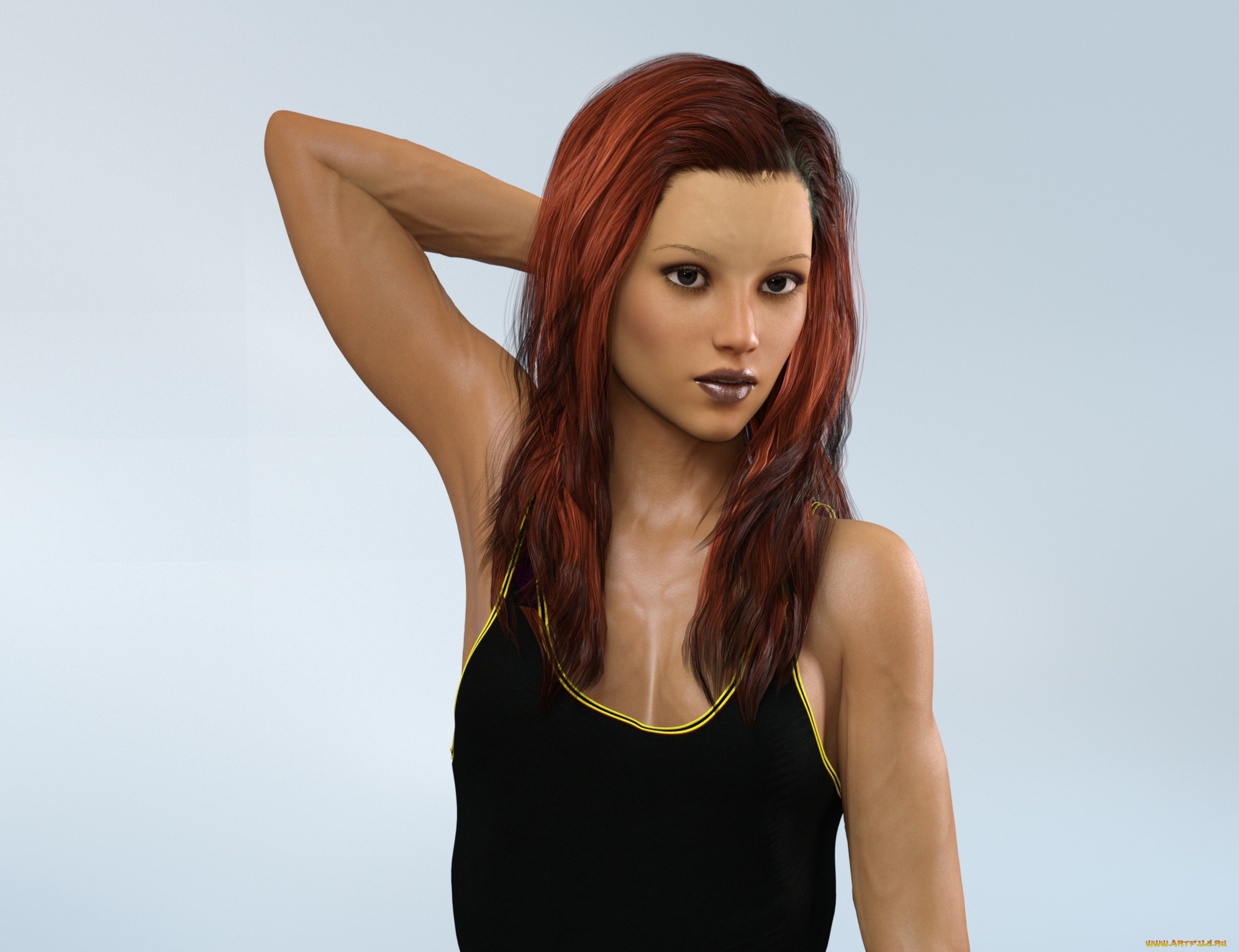 3д, графика, люди, , people, девушка, взгляд, фон