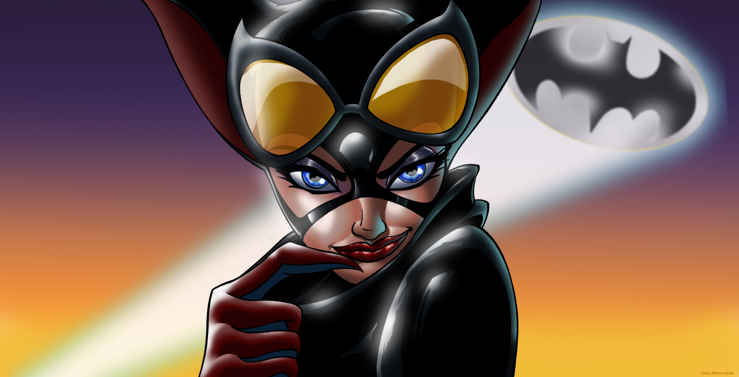 рисованное, комиксы, девушка, фон, взгляд, униформа