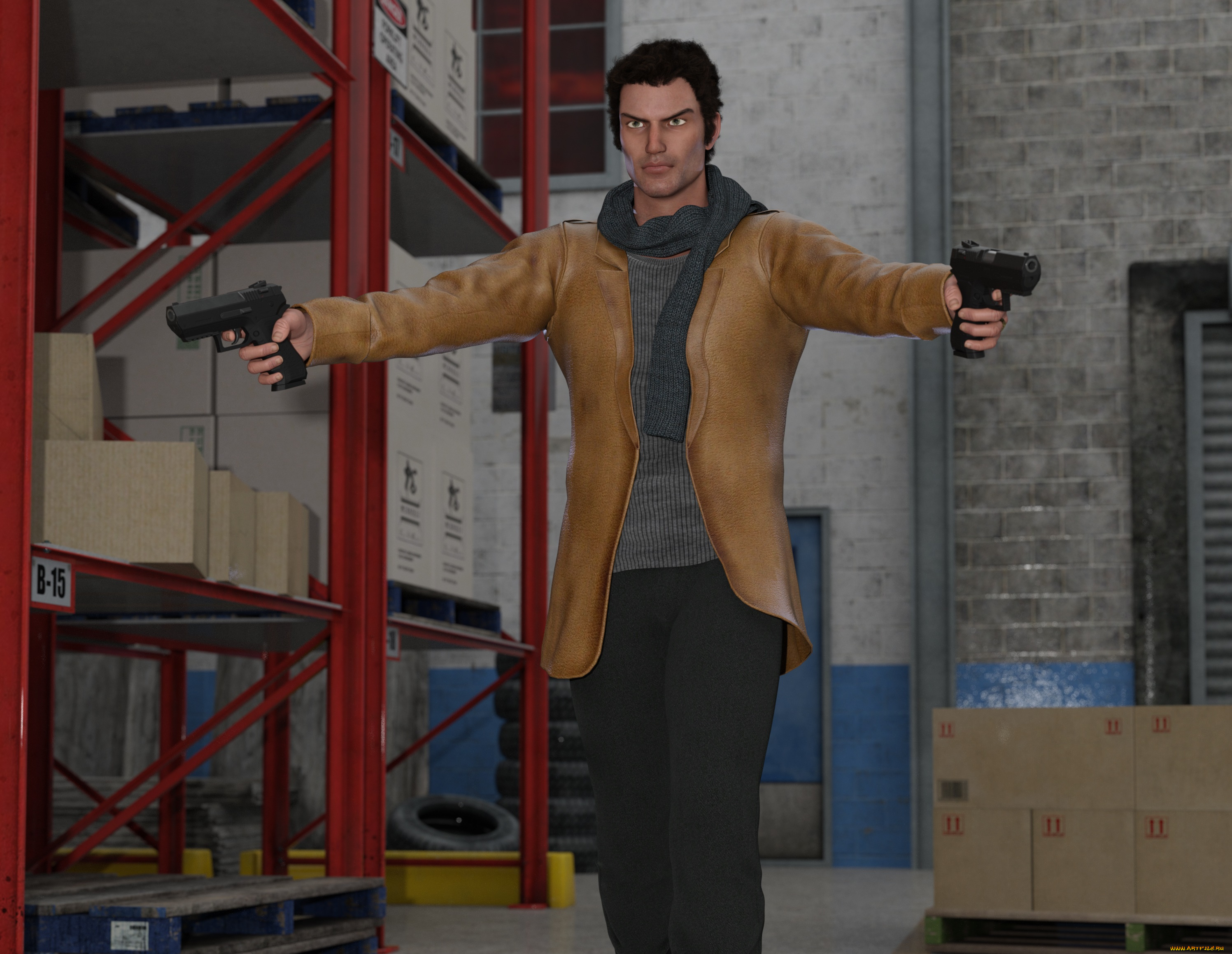 3д, графика, фантазия, , fantasy, мужчина, взгляд, фон, оружие