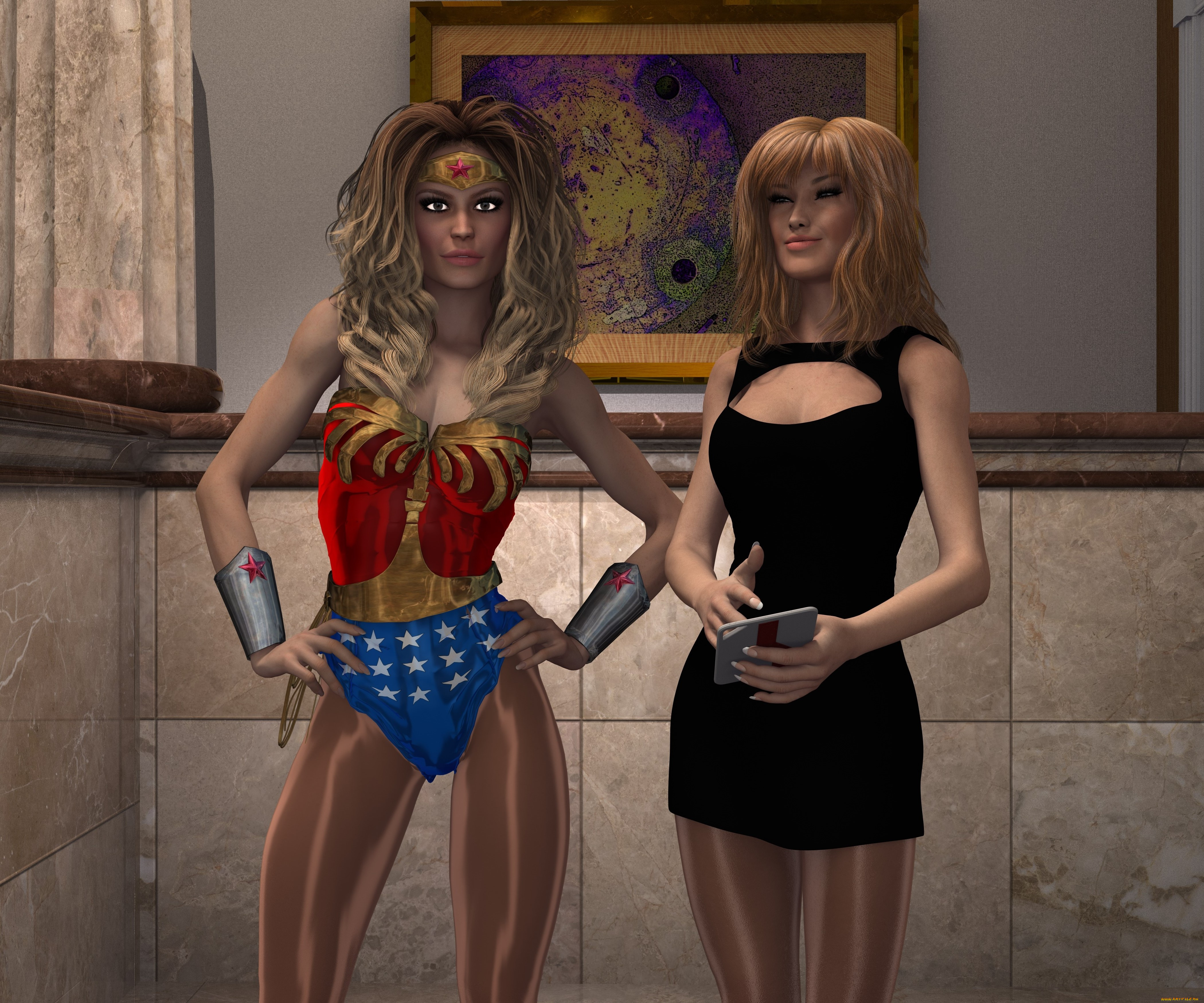 3д, графика, люди, , people, фон, взгляд, девушки