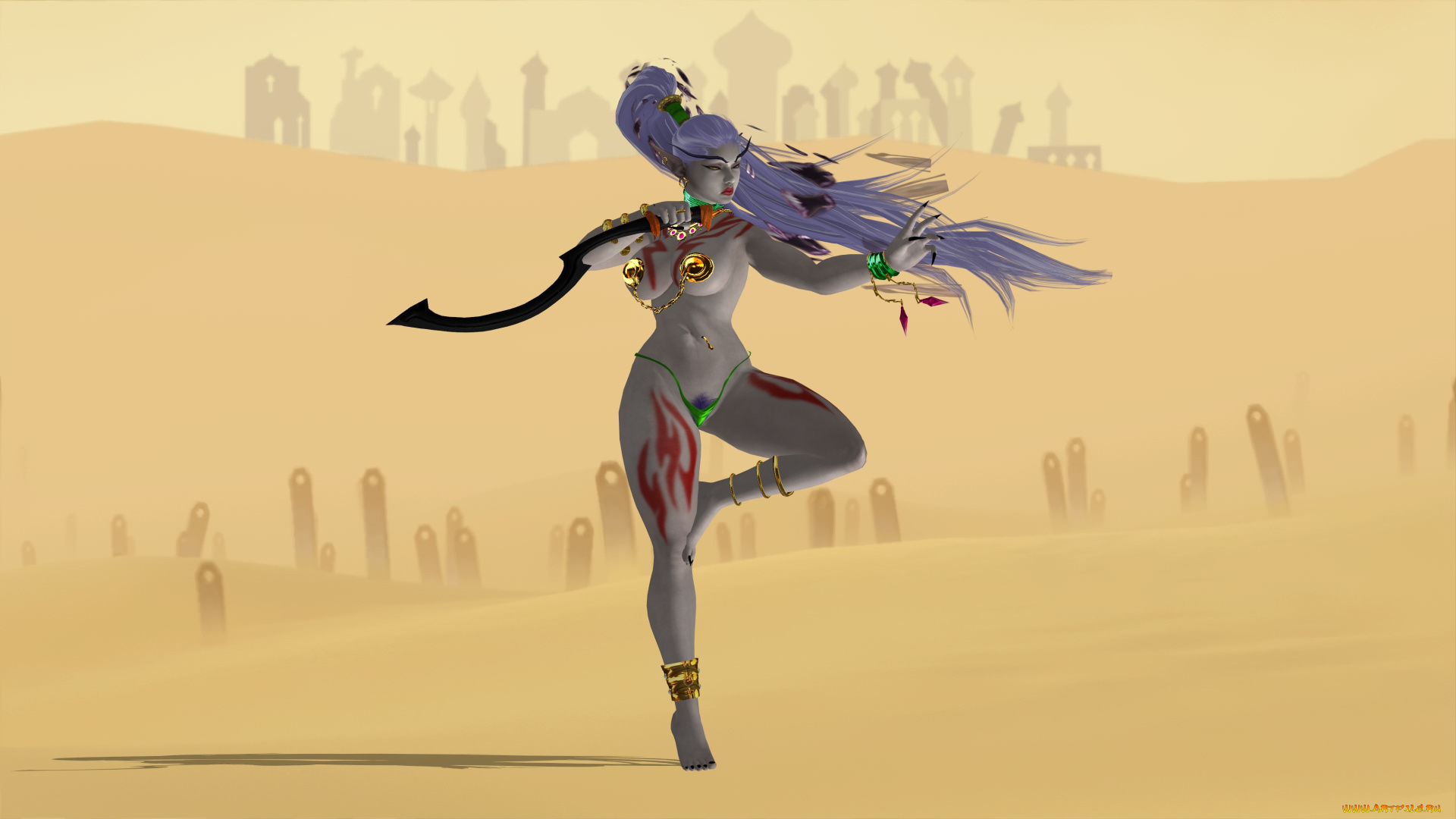 3д, графика, эльфы, , elves, фон, взгляд, девушка