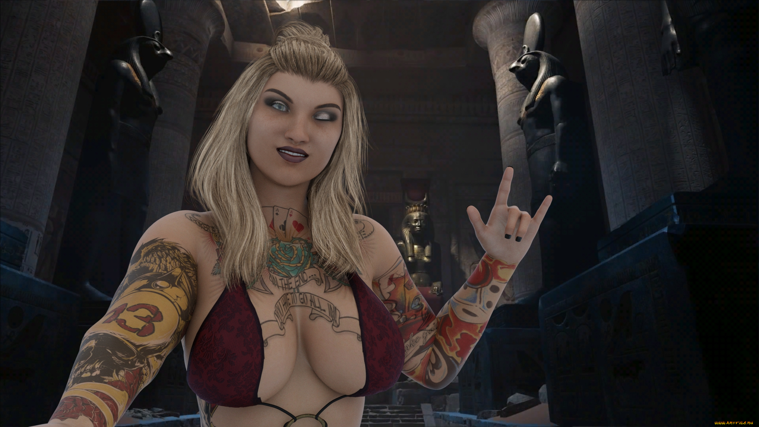 3д, графика, фантазия, , fantasy, девушка, взгляд, фон