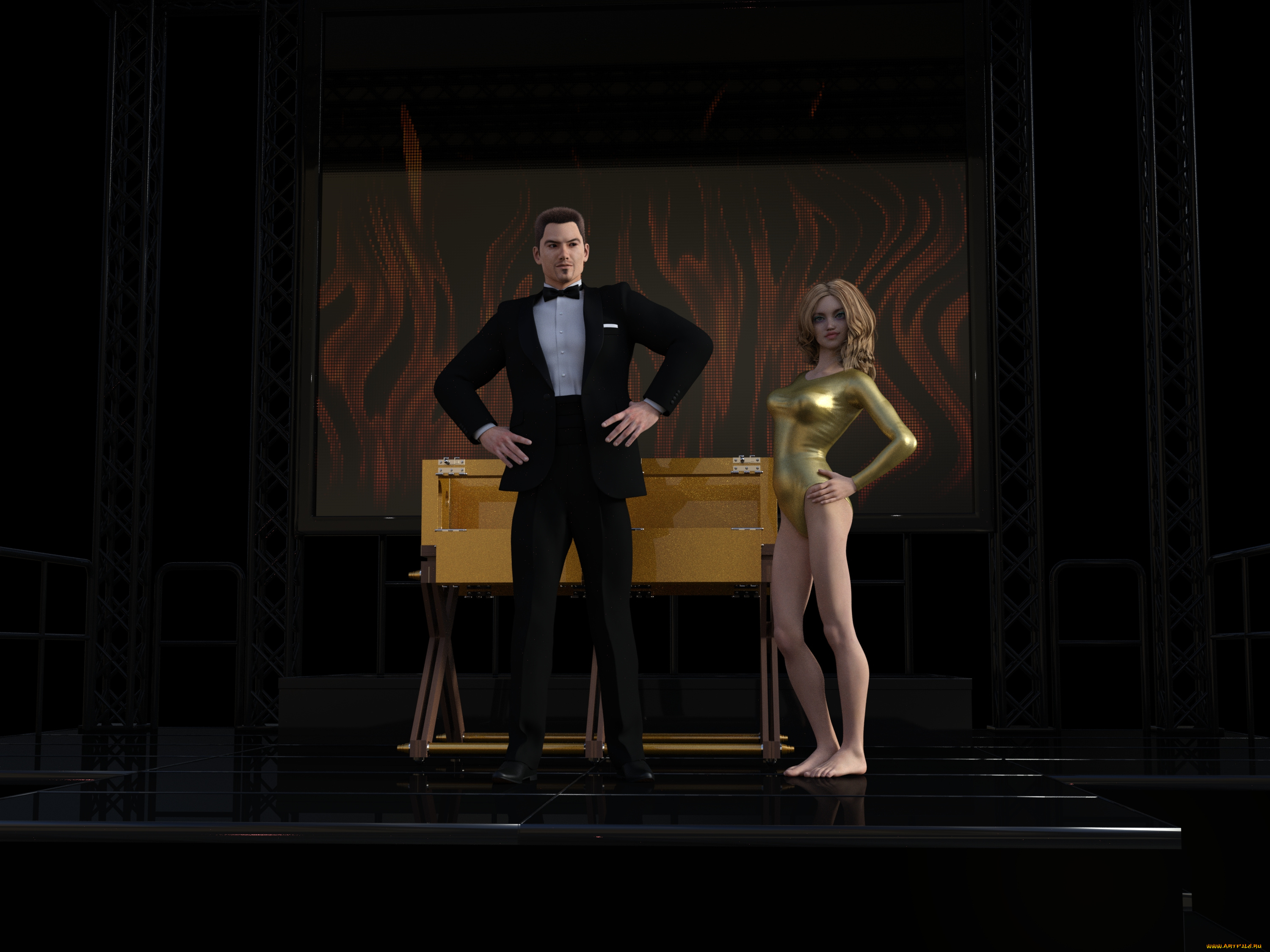 3д, графика, люди, , people, девушка, взгляд, фон