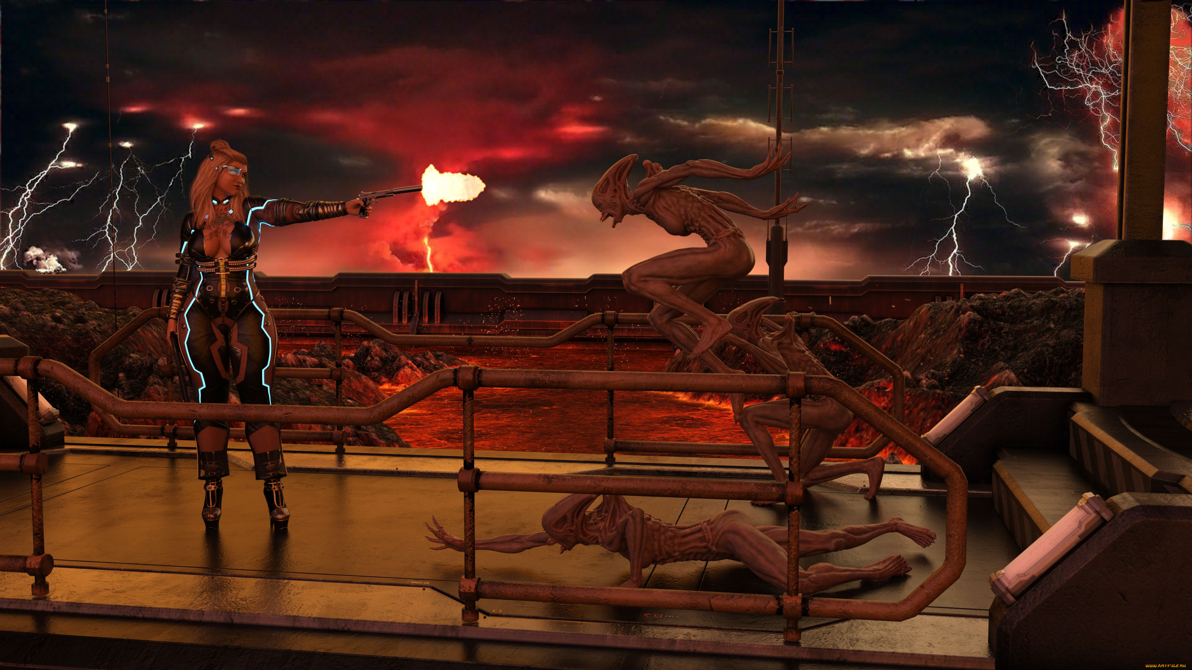 3д, графика, фантазия, , fantasy, девушка, взгляд, фон