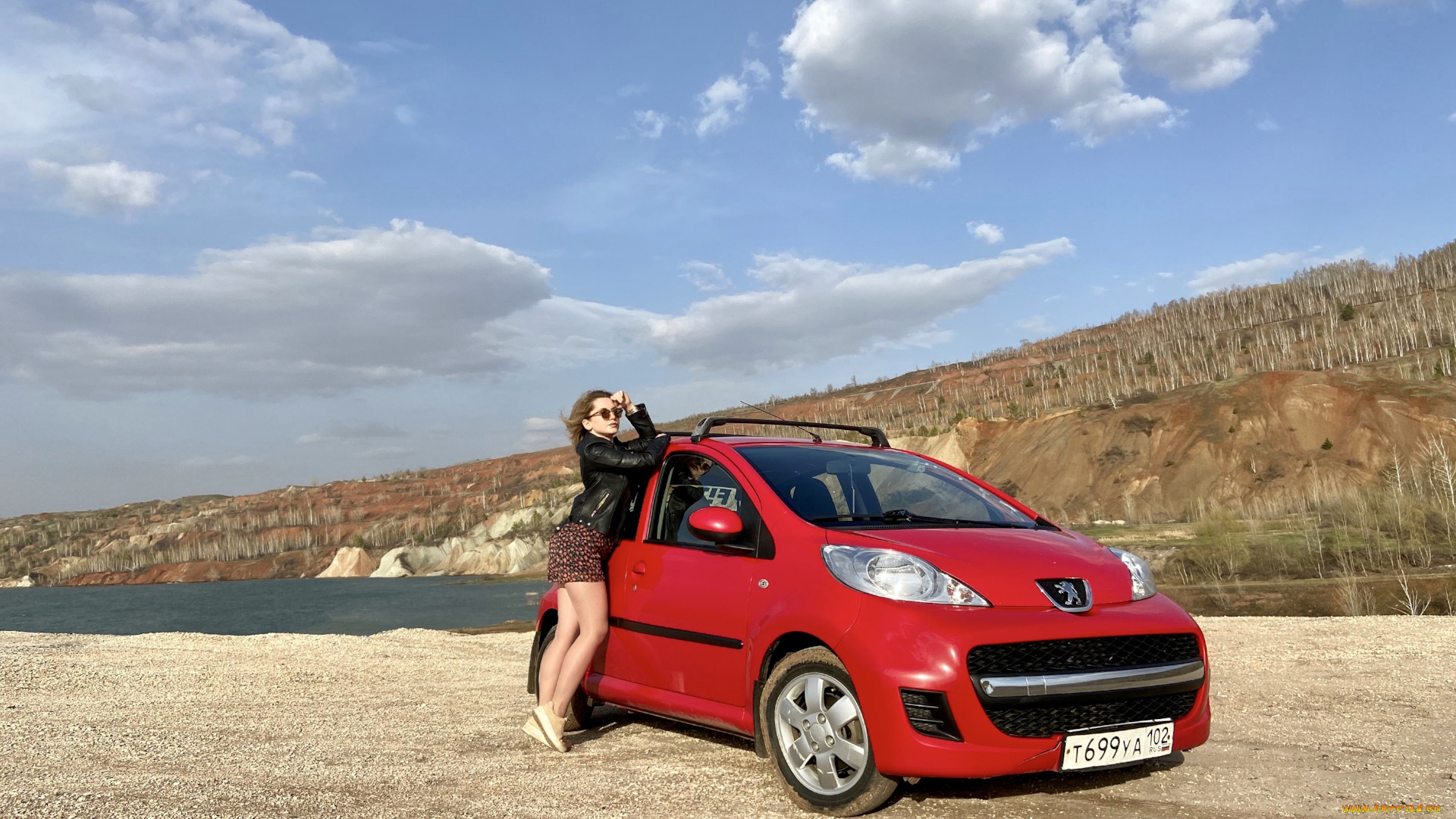 автомобили, -авто, с, девушками, peugeot, 107