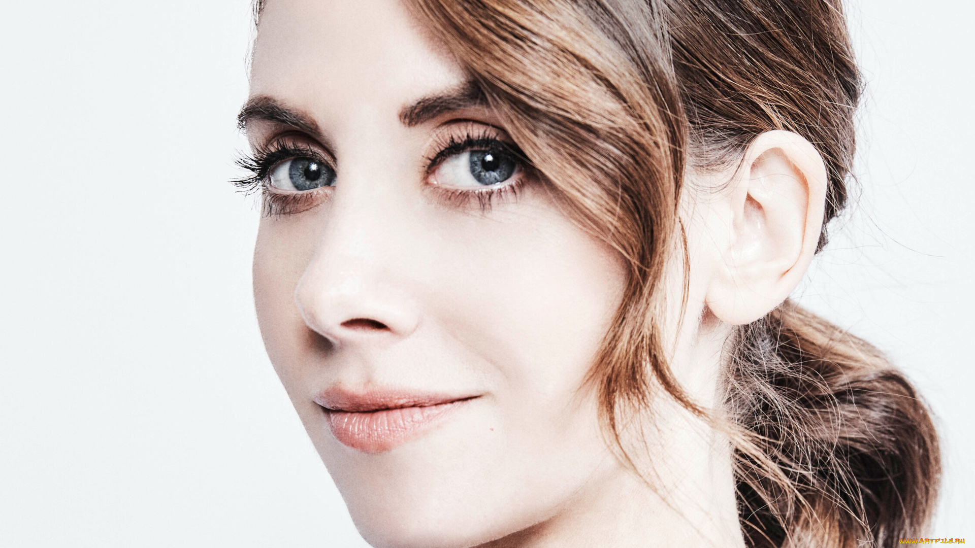 девушки, alison, brie, лицо, шатенка