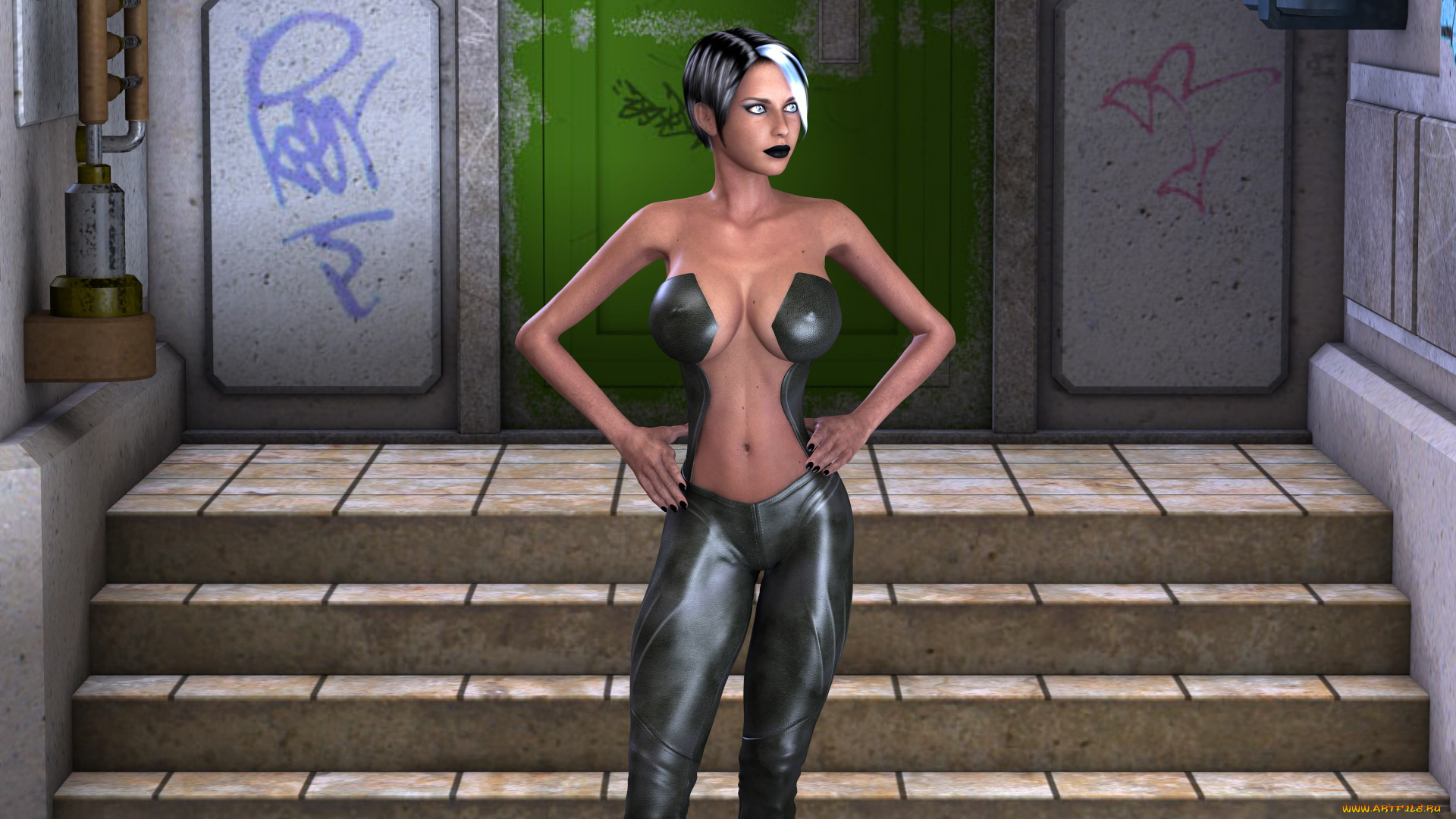 3д, графика, люди, , people, девушка, фон, корсет