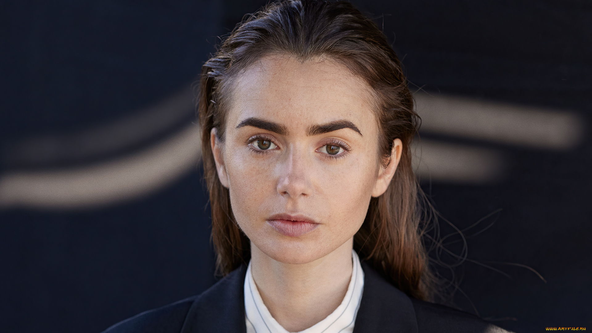 девушки, lily, collins, актриса, шатенка, лицо